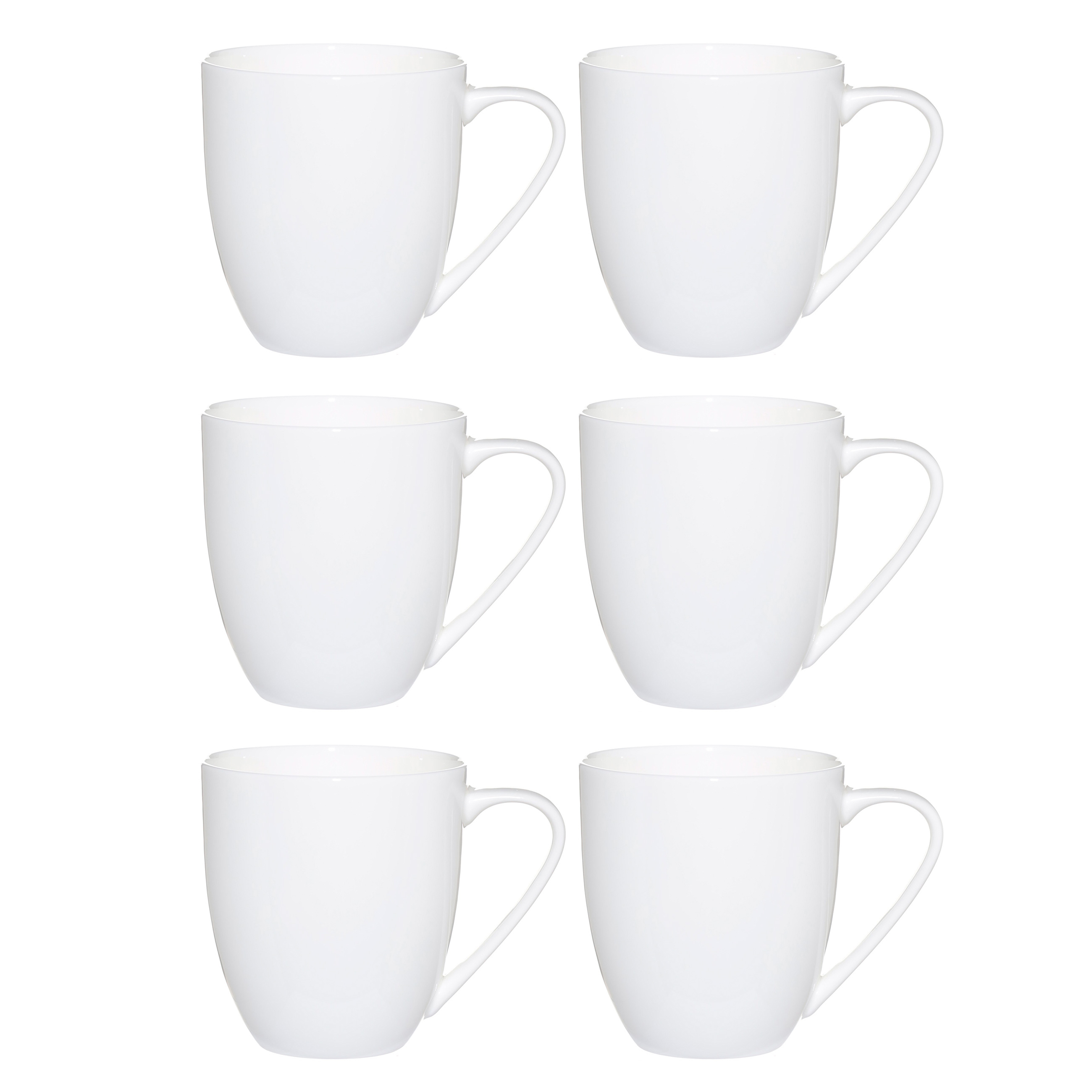 Mug, 450 ml, 6 pcs, porcelain F, white, Ideal white, image-0