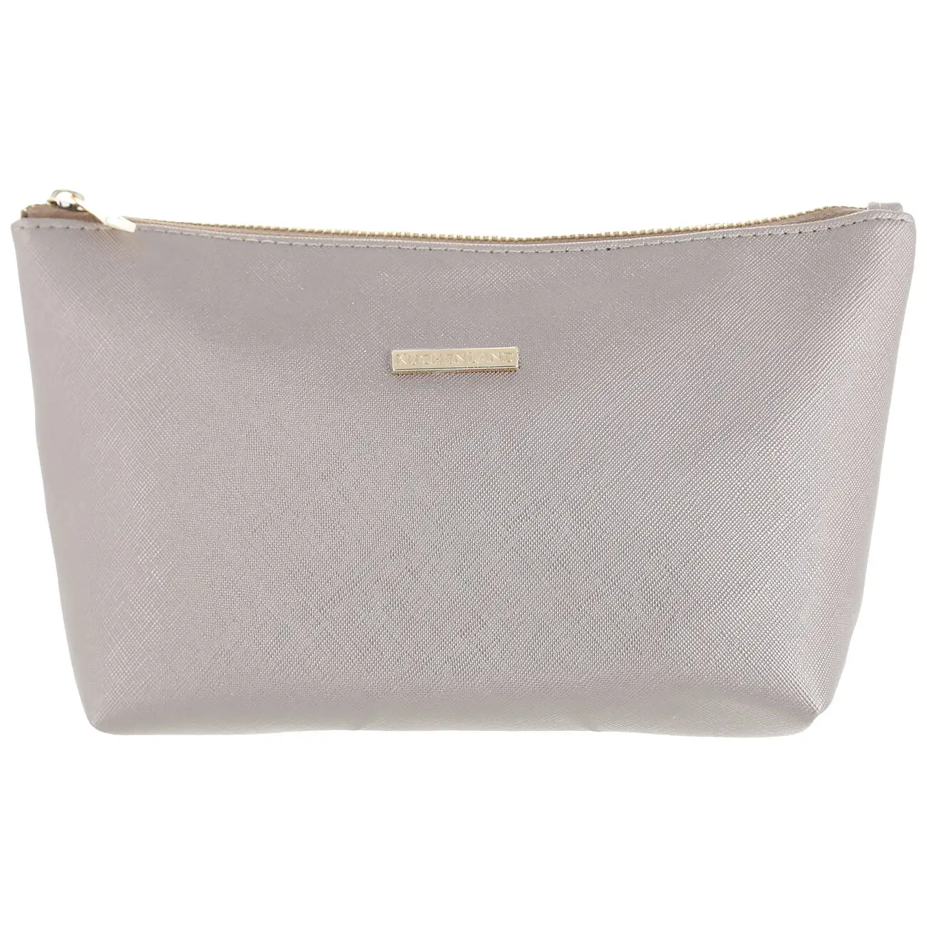 Cosmetic bag, 26x13 cm, polyurethane, golden, Beauty