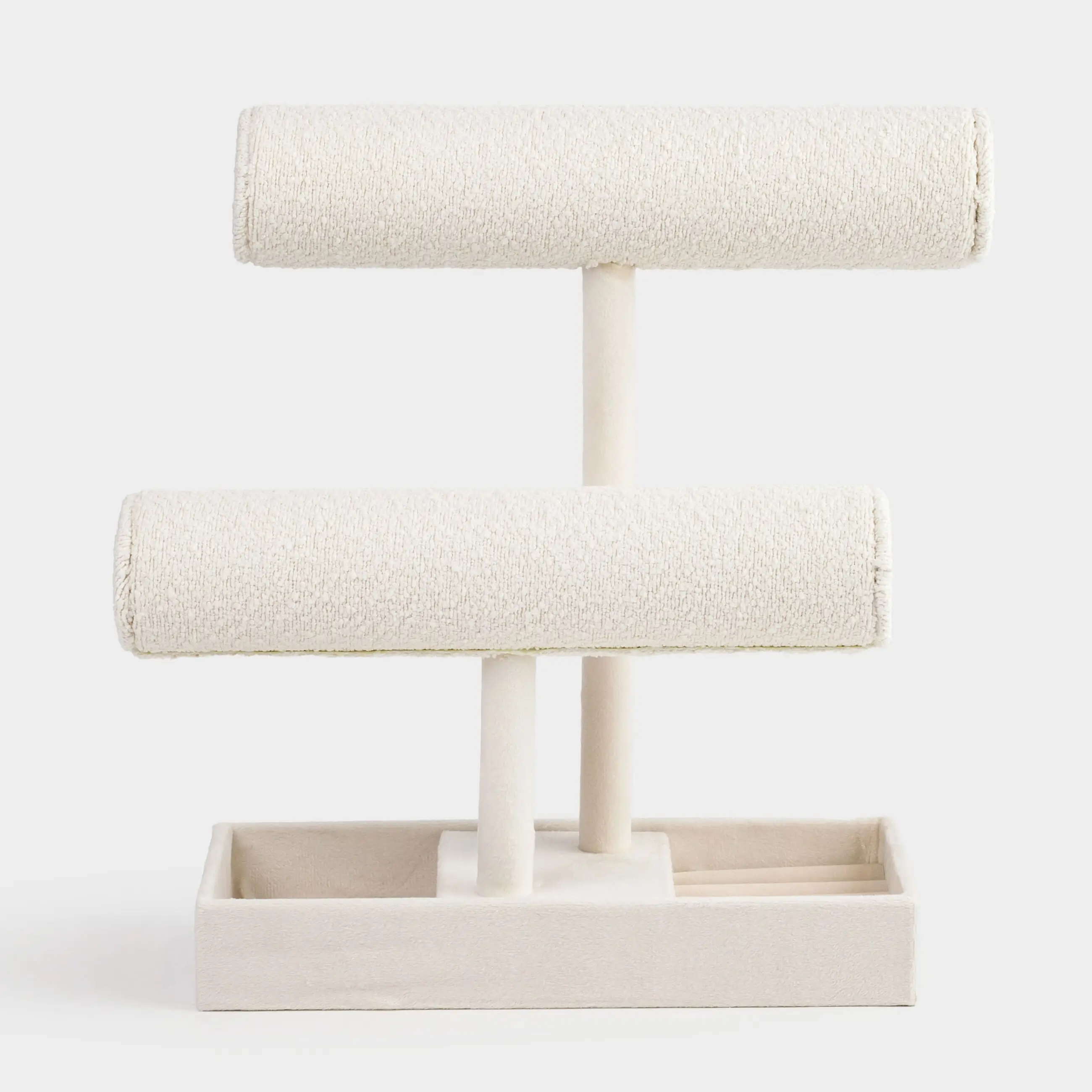 Watch and jewelry holder, 24x28 cm, Boucle / metal, milky, Boucle, image-0