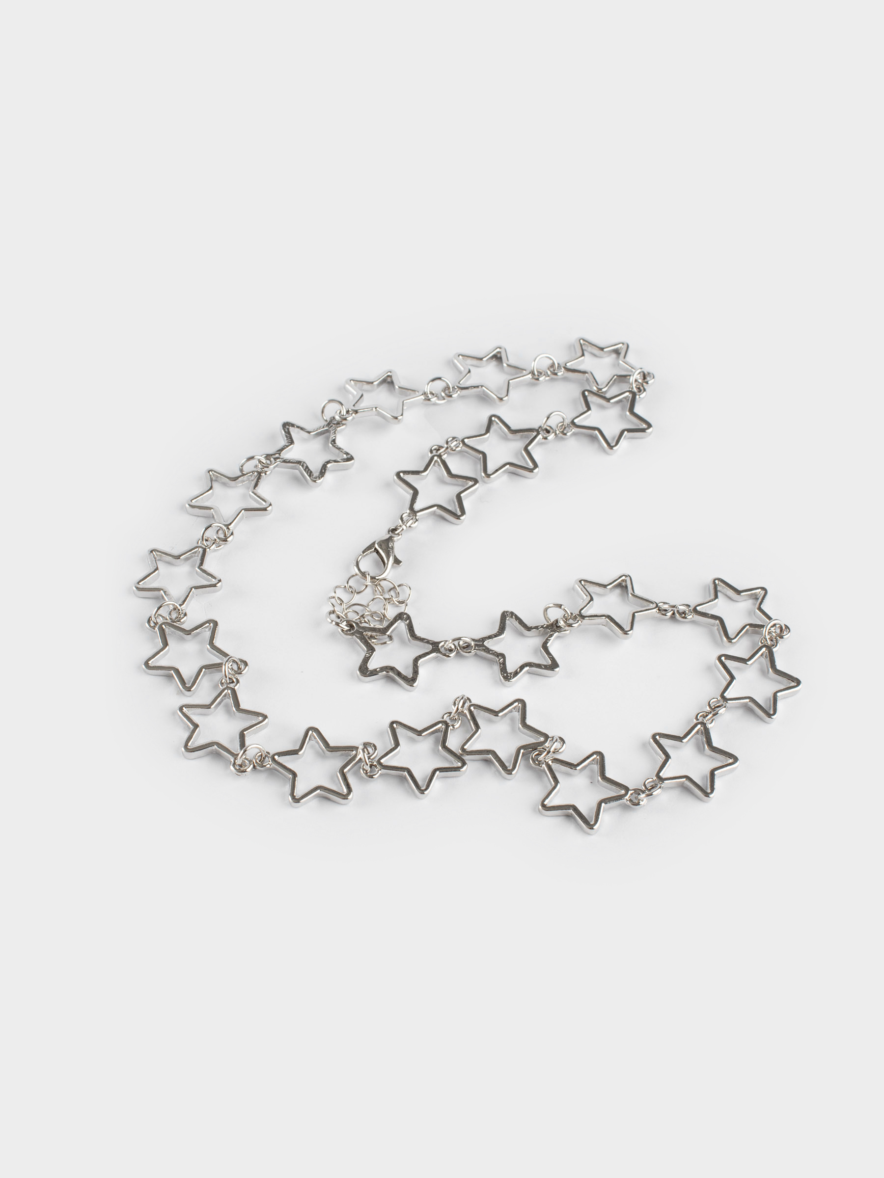 Chain, 43 cm, metal, Silver, Stars, Comete, image-5
