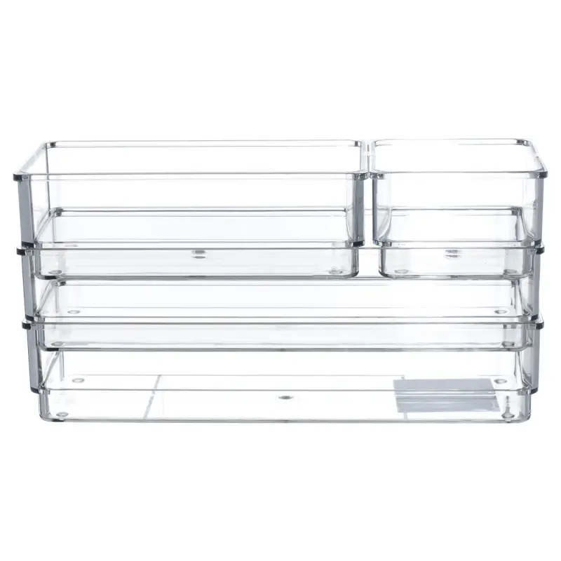 Set of organizer boxes, 4 pcs, plastic, Basic
