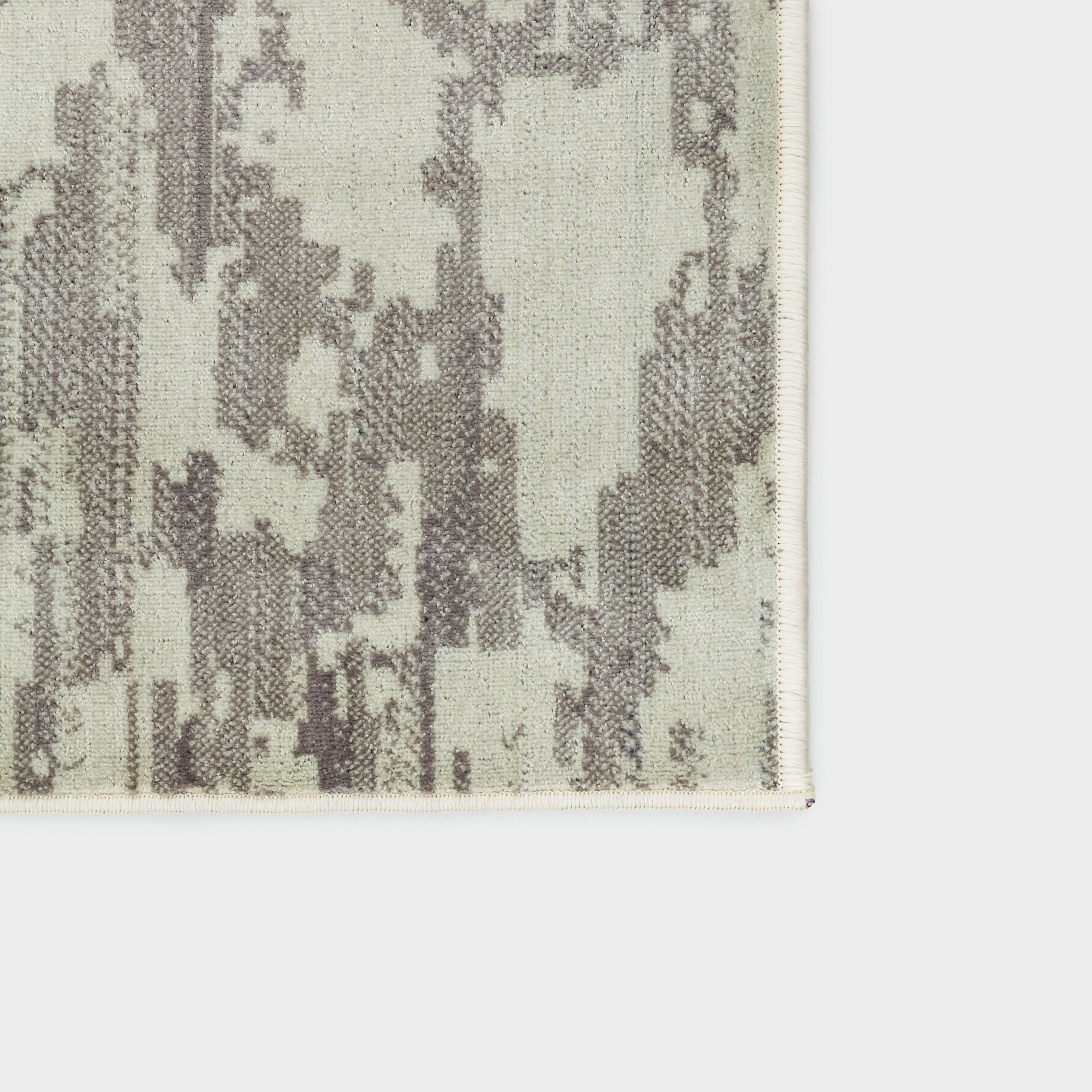 Carpet, 150x210 cm, polyester/cotton, beige-gray, Patterns, Abstract