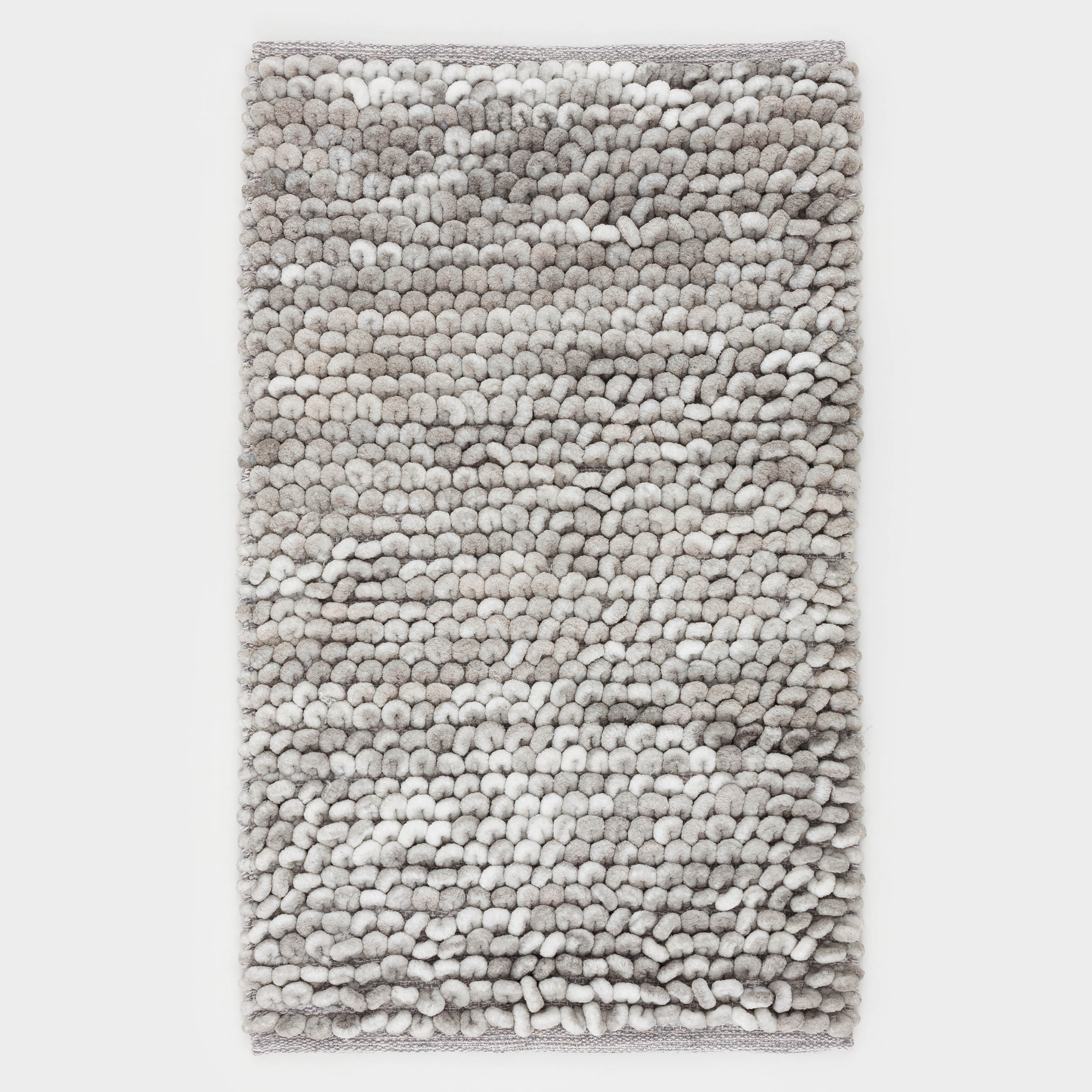 Mat, 50x80 cm, polyester/cotton, grey, Bubbles