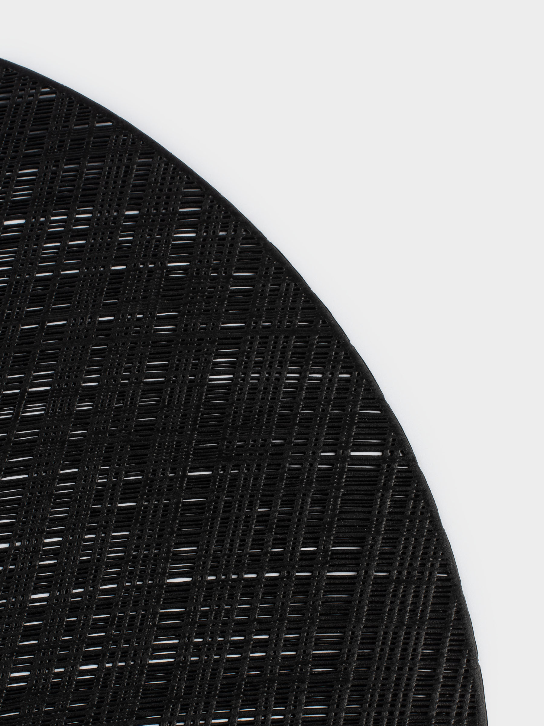 Napkin for appliances, 38 cm, PVC, round, black, Azhur Grid, image-4