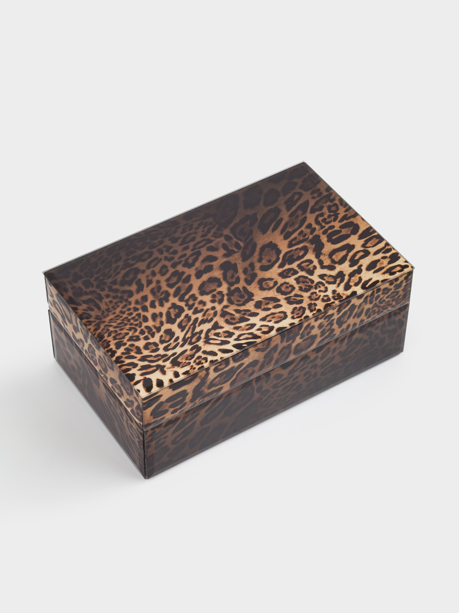 Jewelry box, 21x13 cm, glass, Leopard, Leopard, image-3