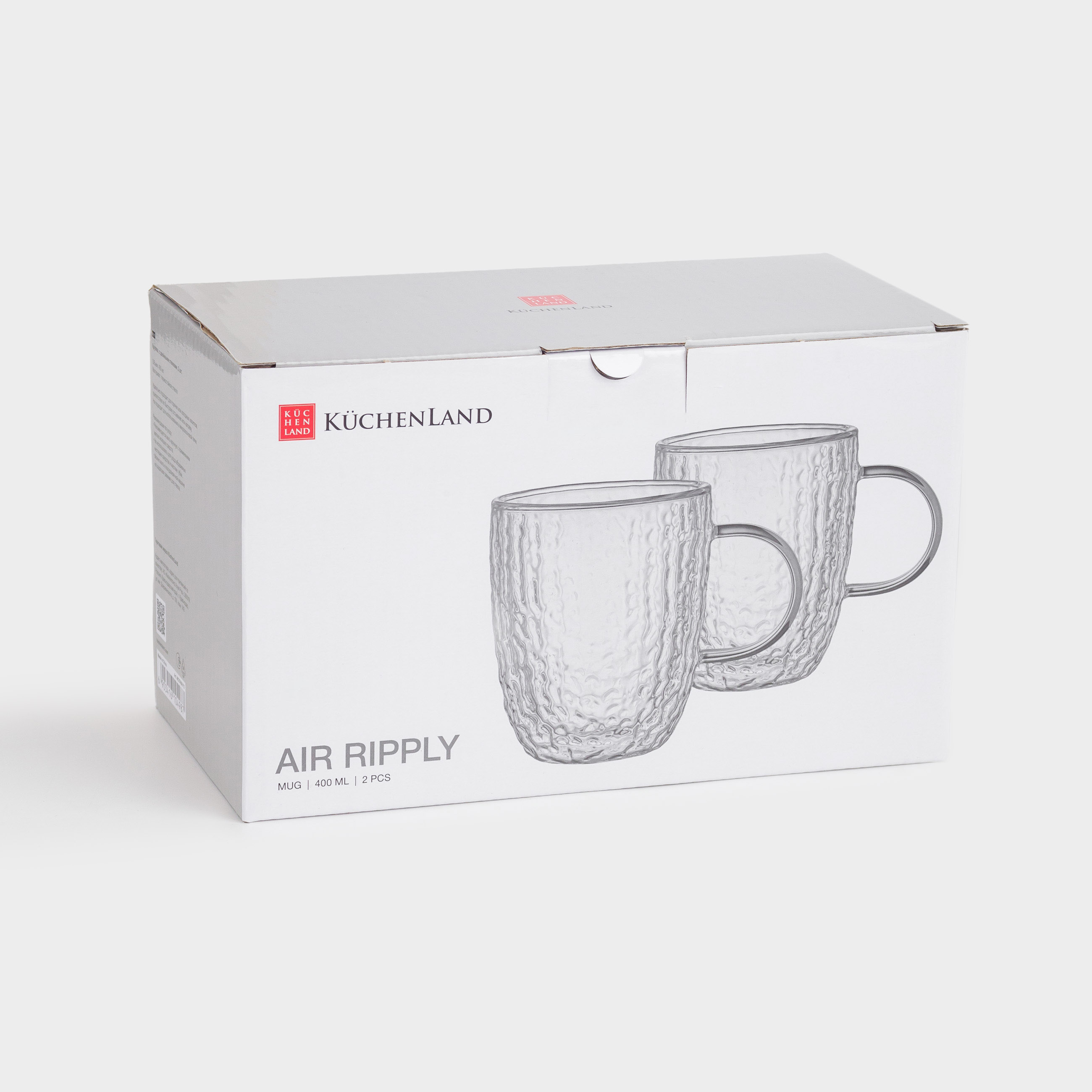 Mug, 400 ml, 2 pcs, glass B, Air ripply, image-2