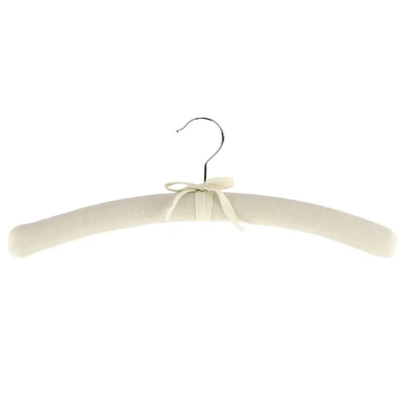 Hanger, 42 cm, 4 pieces, soft, fabric / foam rubber, beige 
