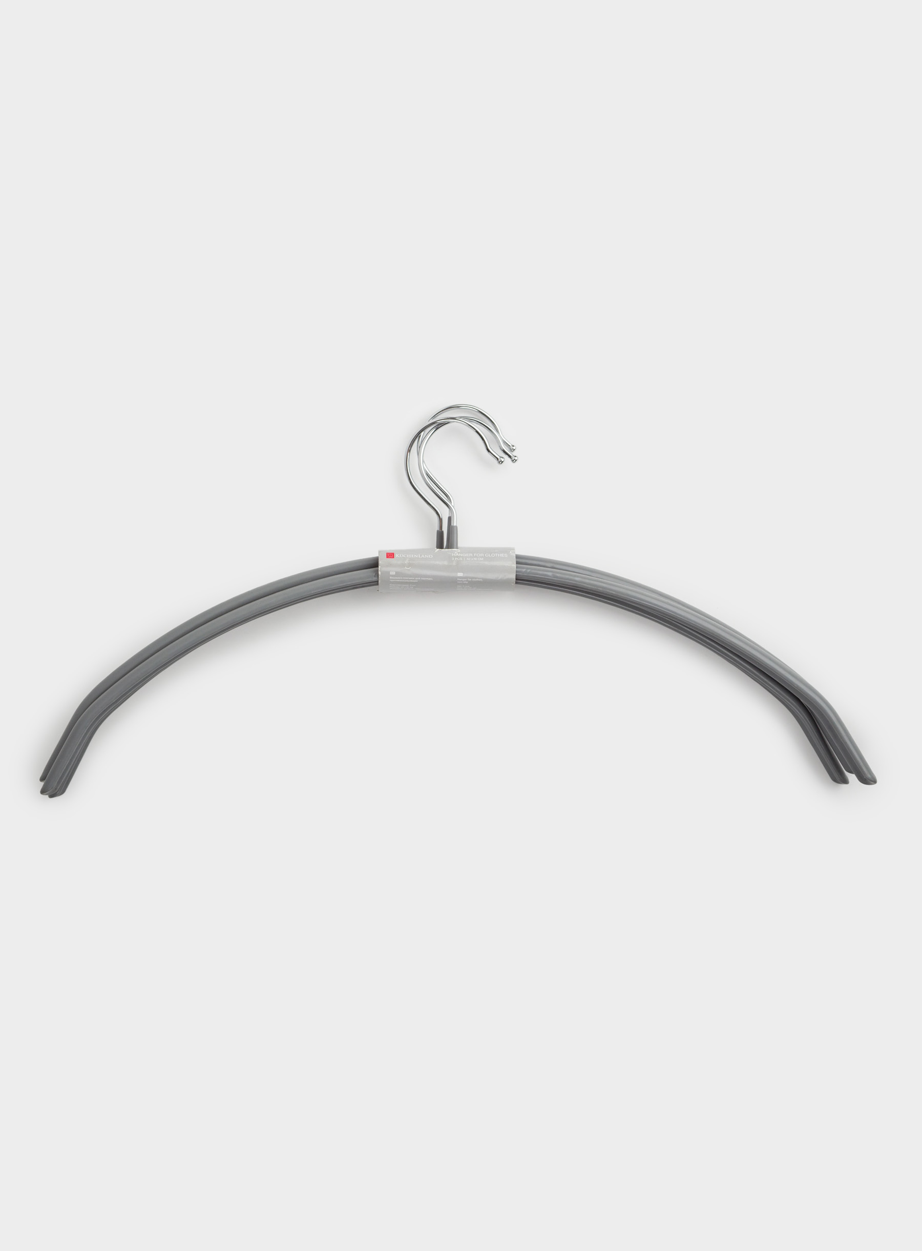 Hanger, 42 cm, 3 pcs, without crossbar, metal coated, gray, Circle, Colorful house, image-5
