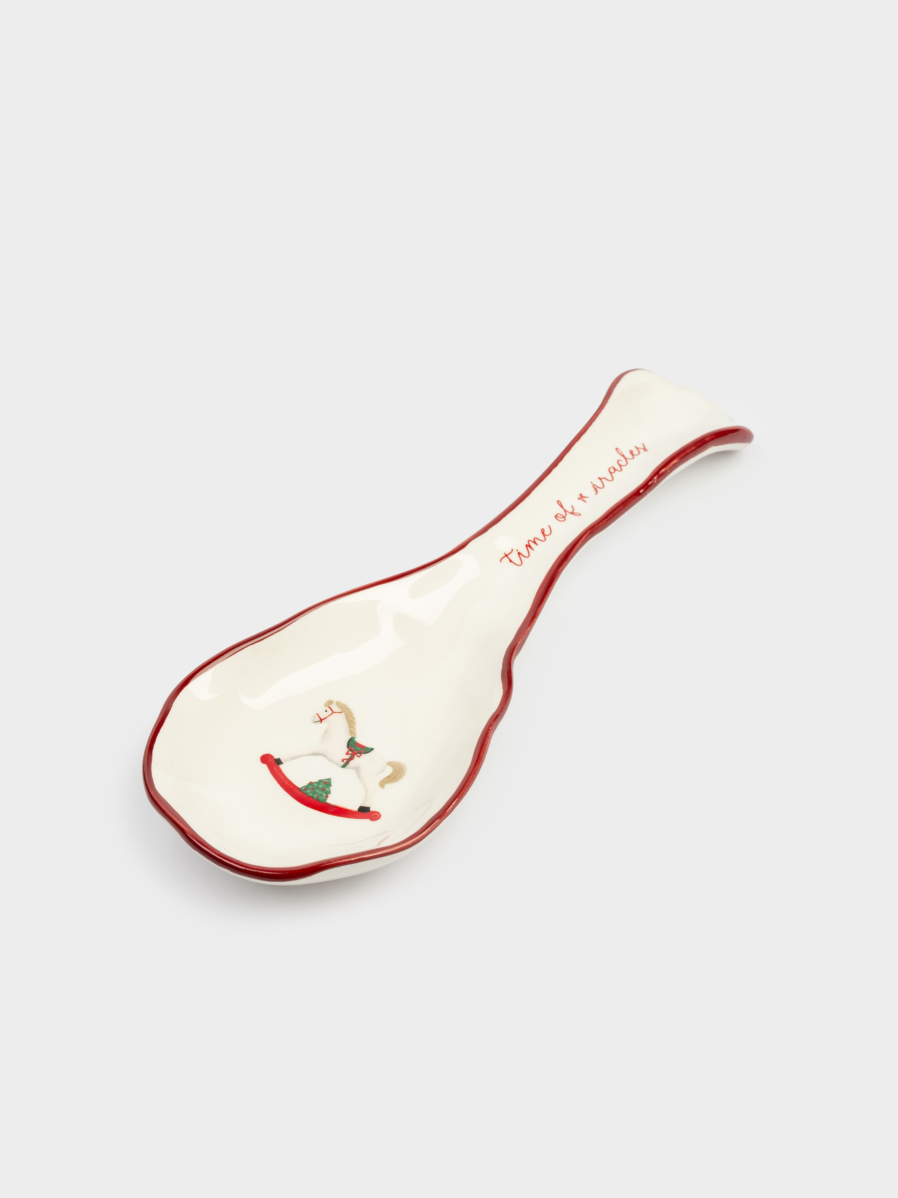 Spoon stand, 25 cm, ceramic, Horse, Christmas tree, image-1
