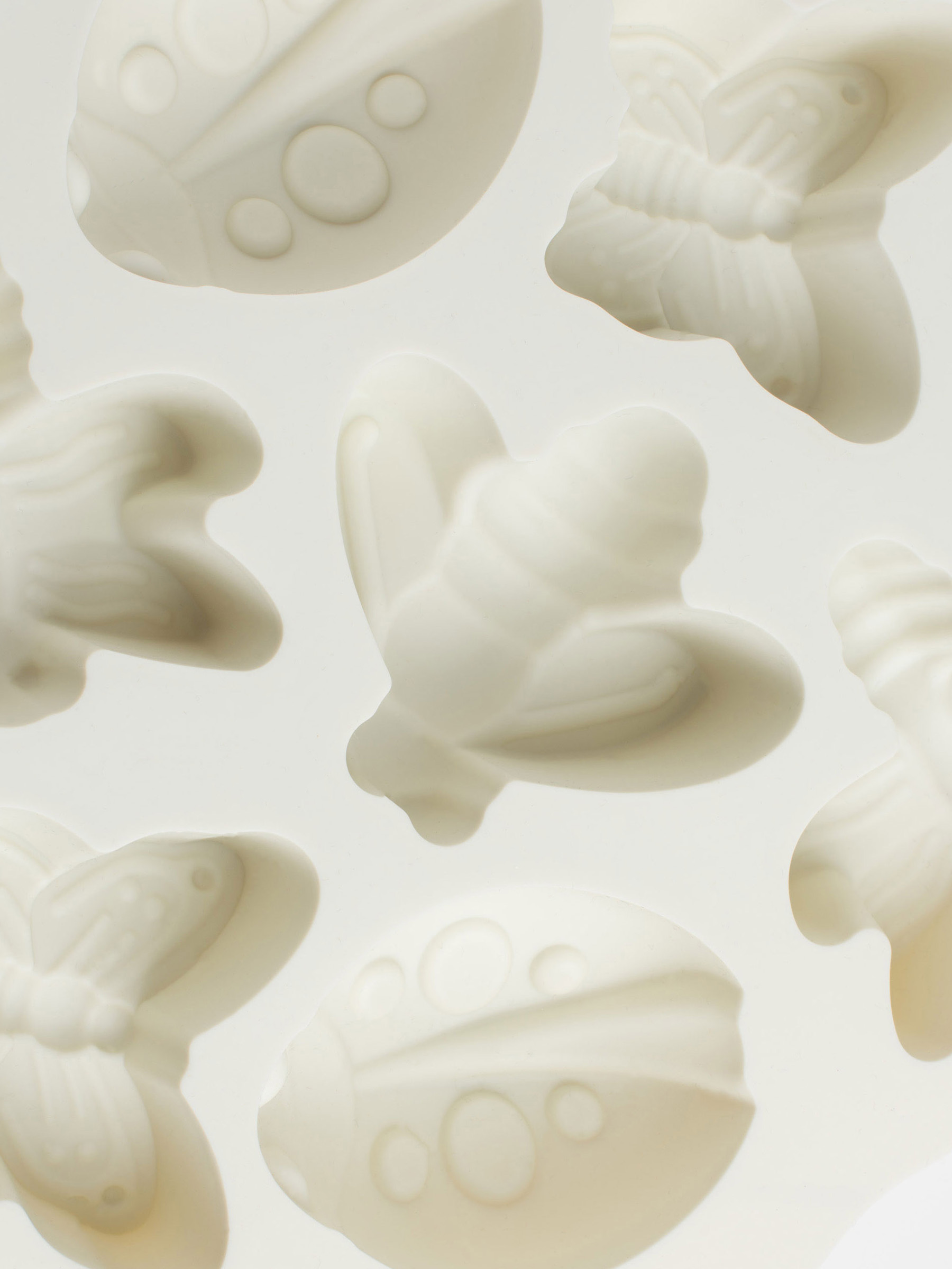 Cupcake baking dish, 28x21 cm, 8 compartments, silicone, milky, Bees / Butterflies, Honey, image-2