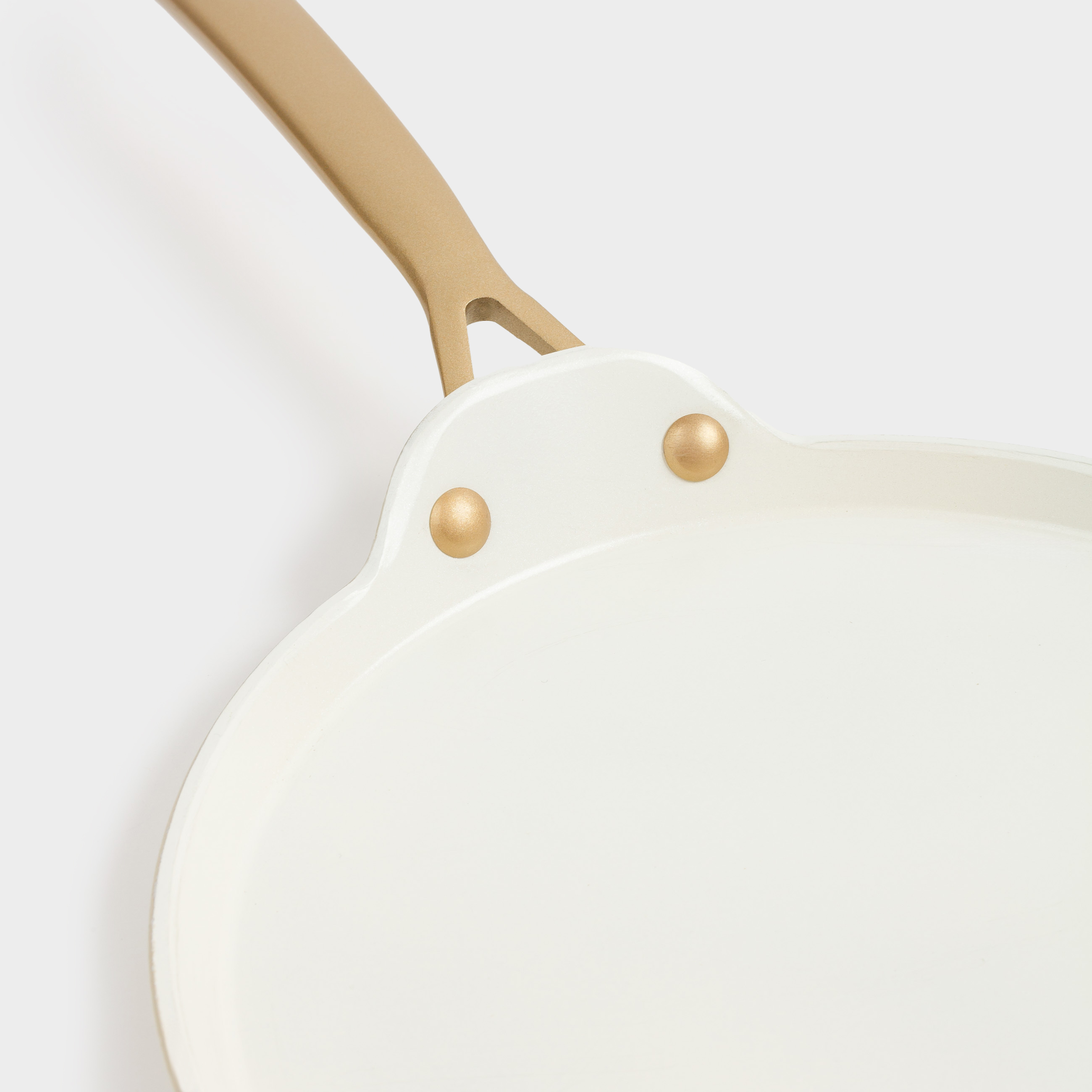 Pancake pan, 24 cm, coated, aluminum, milky, Piatto gold
