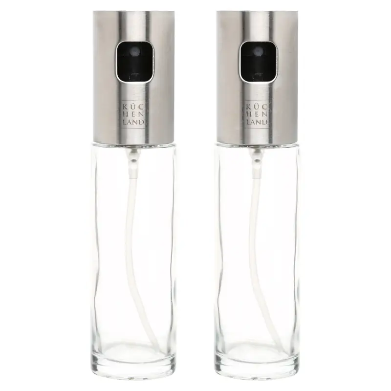 Oil and vinegar spray dispenser, 100 ml, 2 pcs, glass / steel, Classic ,image-0