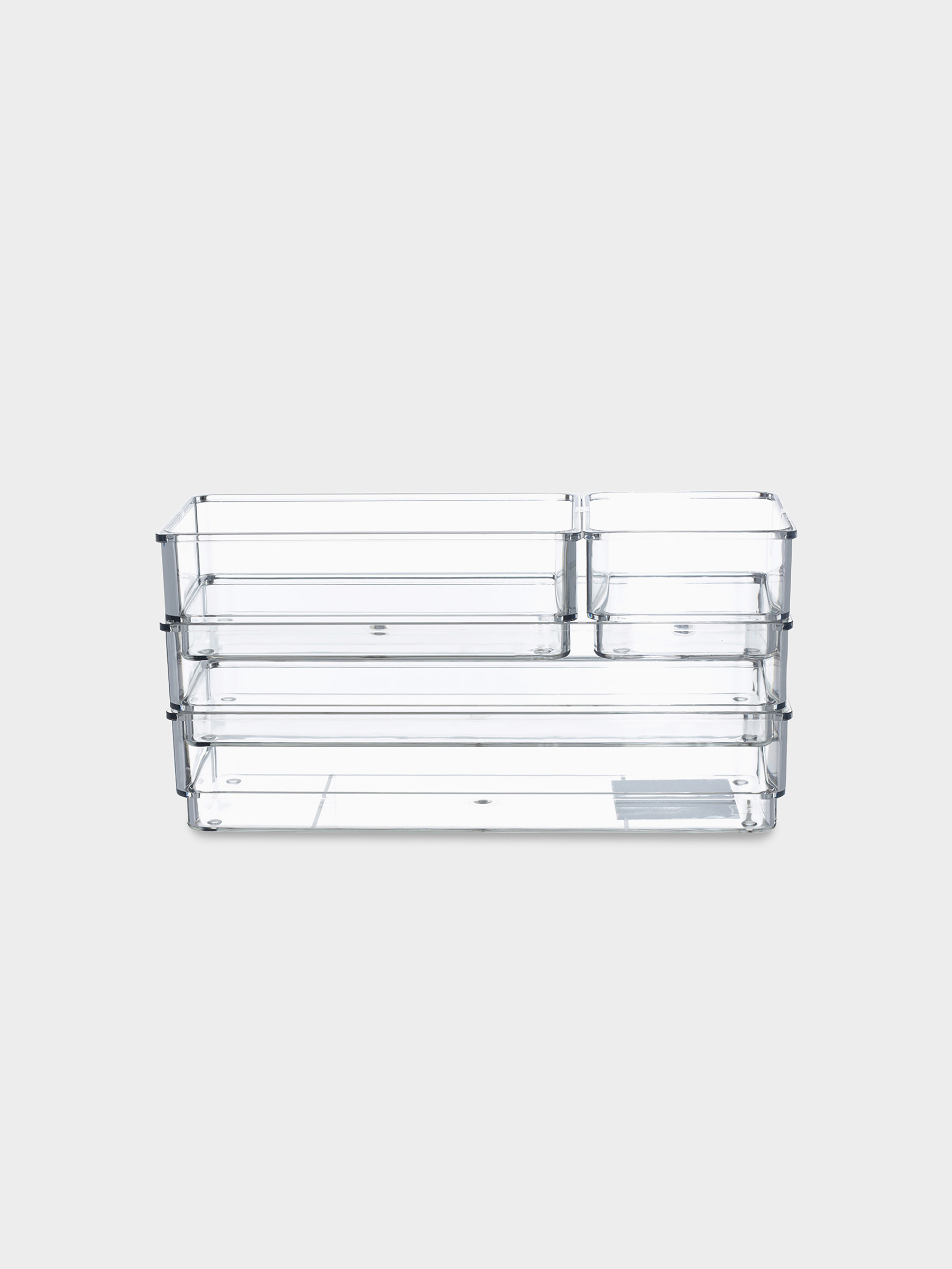 Set of organizer boxes, 4 pcs, plastic, Basic, image-0