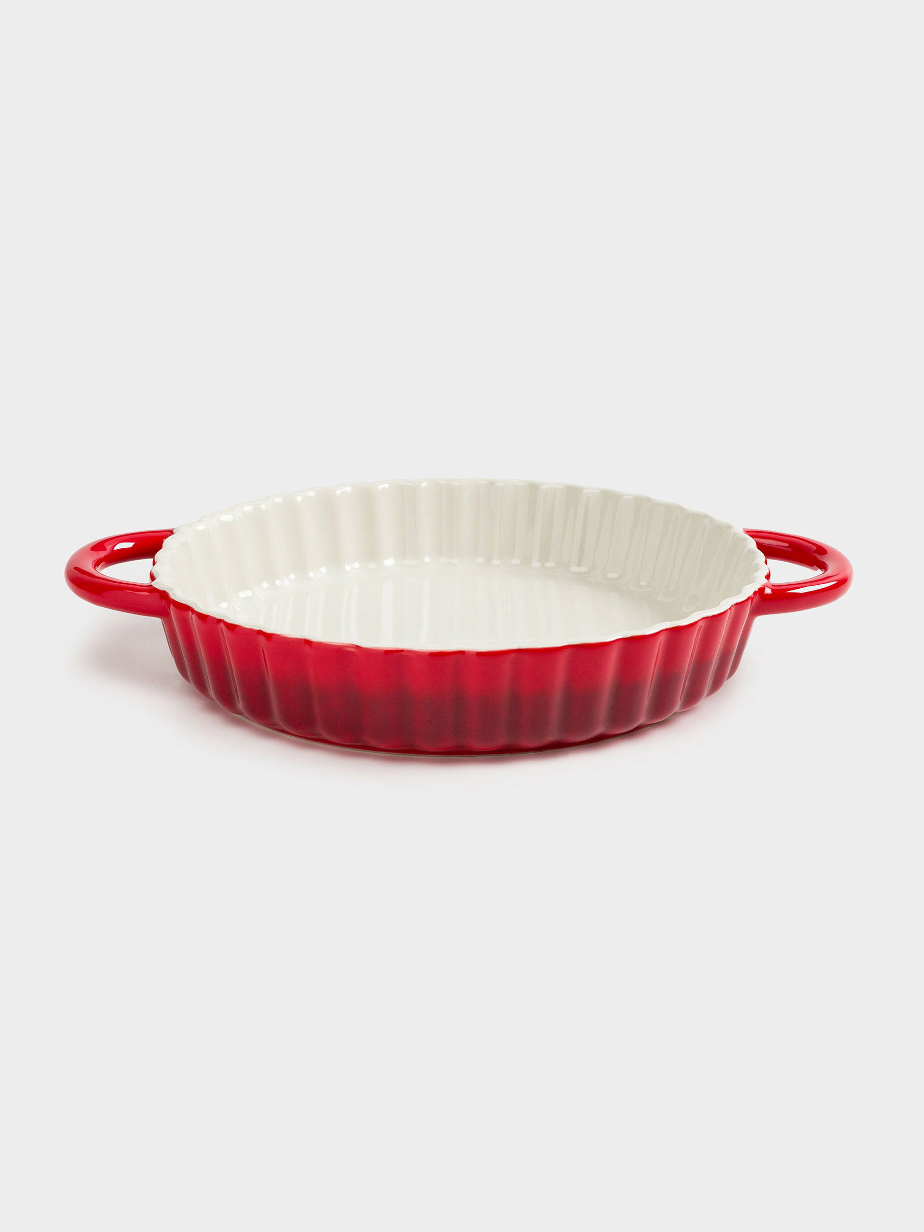 Baking dish, 22 cm, ceramic, round, burgundy, Gradient, Cakes gradient, image-3