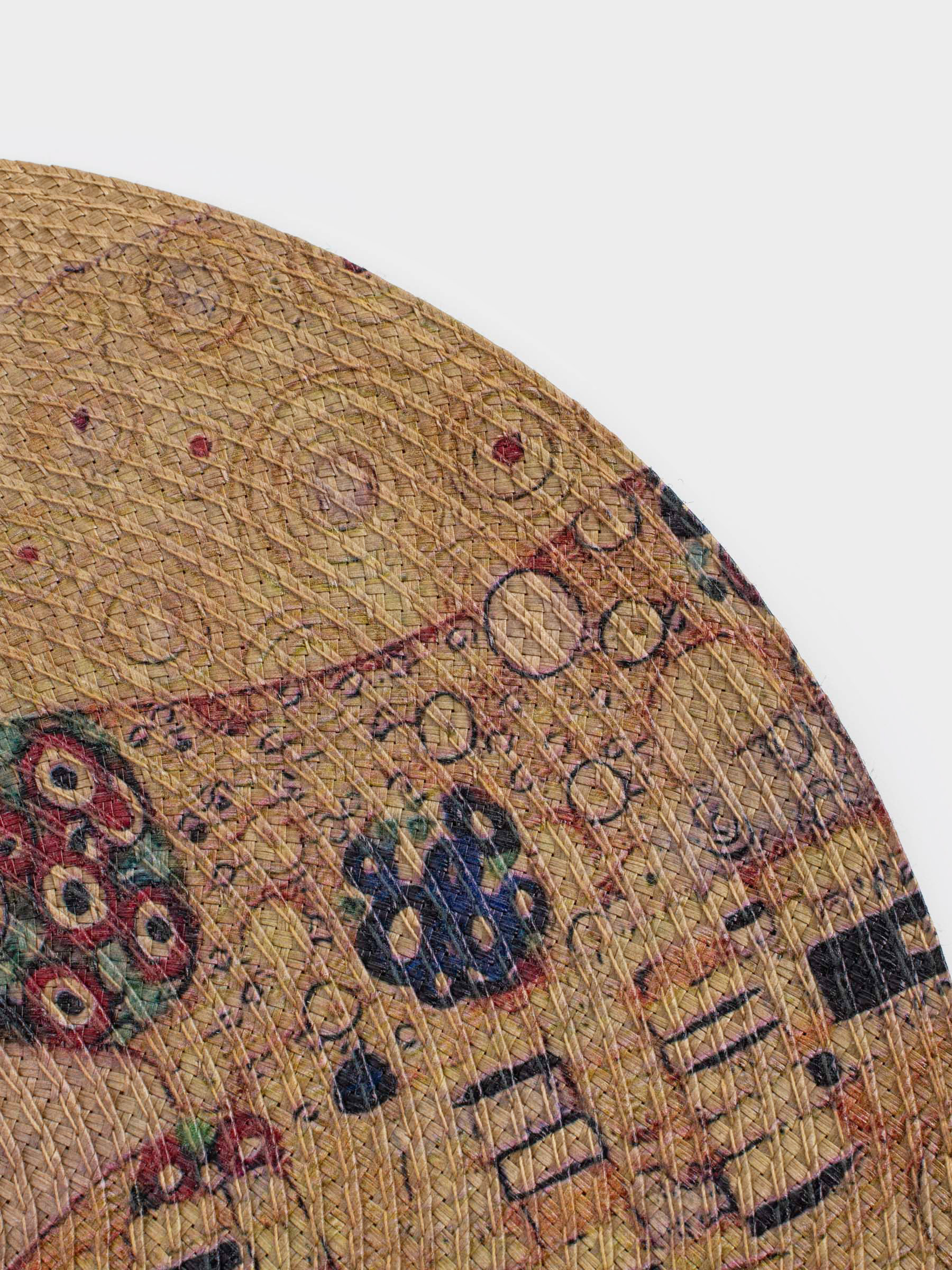 Napkin for appliances, 38 cm, polypropylene/PET, Round, Golden, Kiss, Klimt, Circle print, image-4