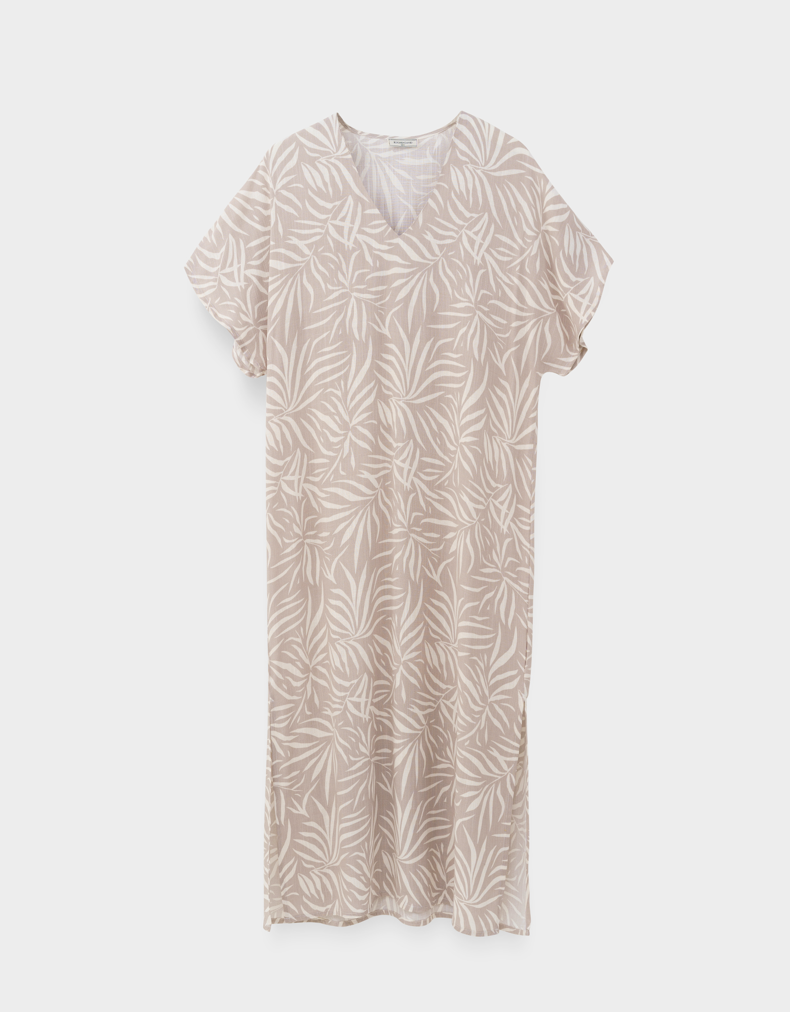 Women's dress, maxi, size L, with short sleeves, viscose, sand, Almi, image-8