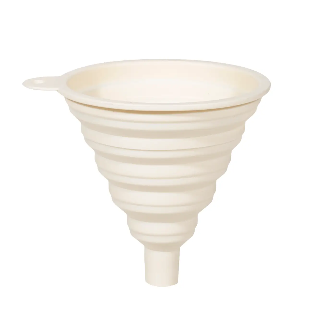 Funnel, 12x11 cm, folding, silicone, cream, Manny, image-0