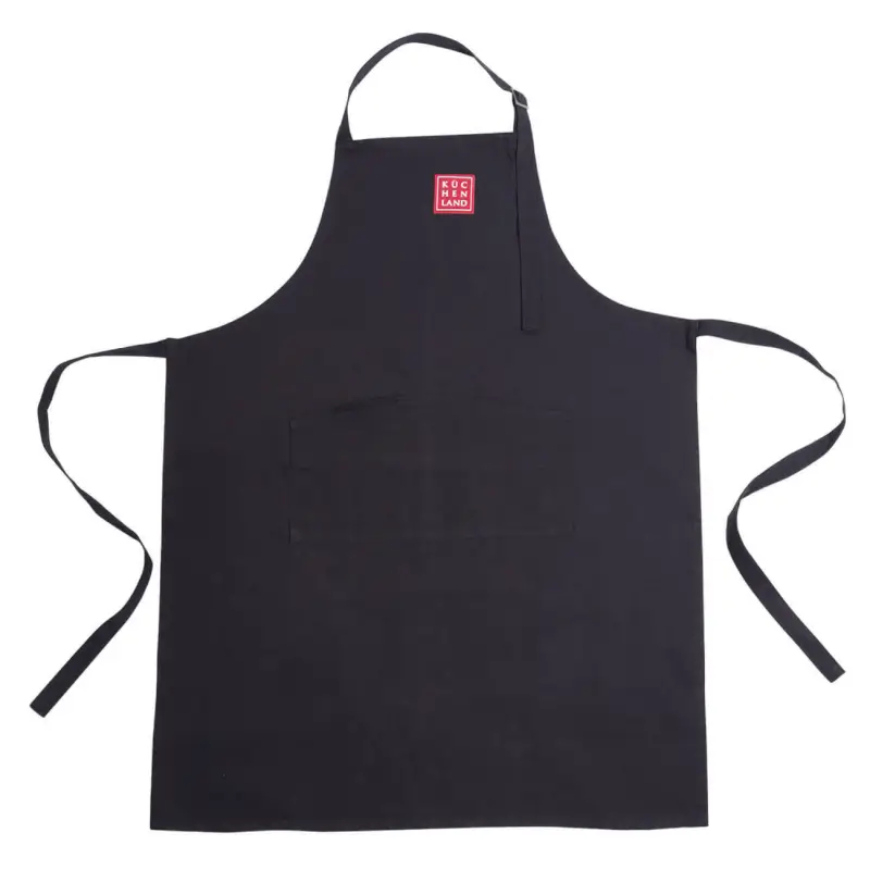 Apron, 67x90 cm, cotton, black