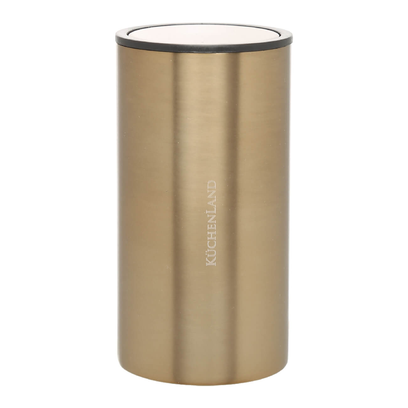 Toothpick container, 10 cm, steel, golden, Classic gold