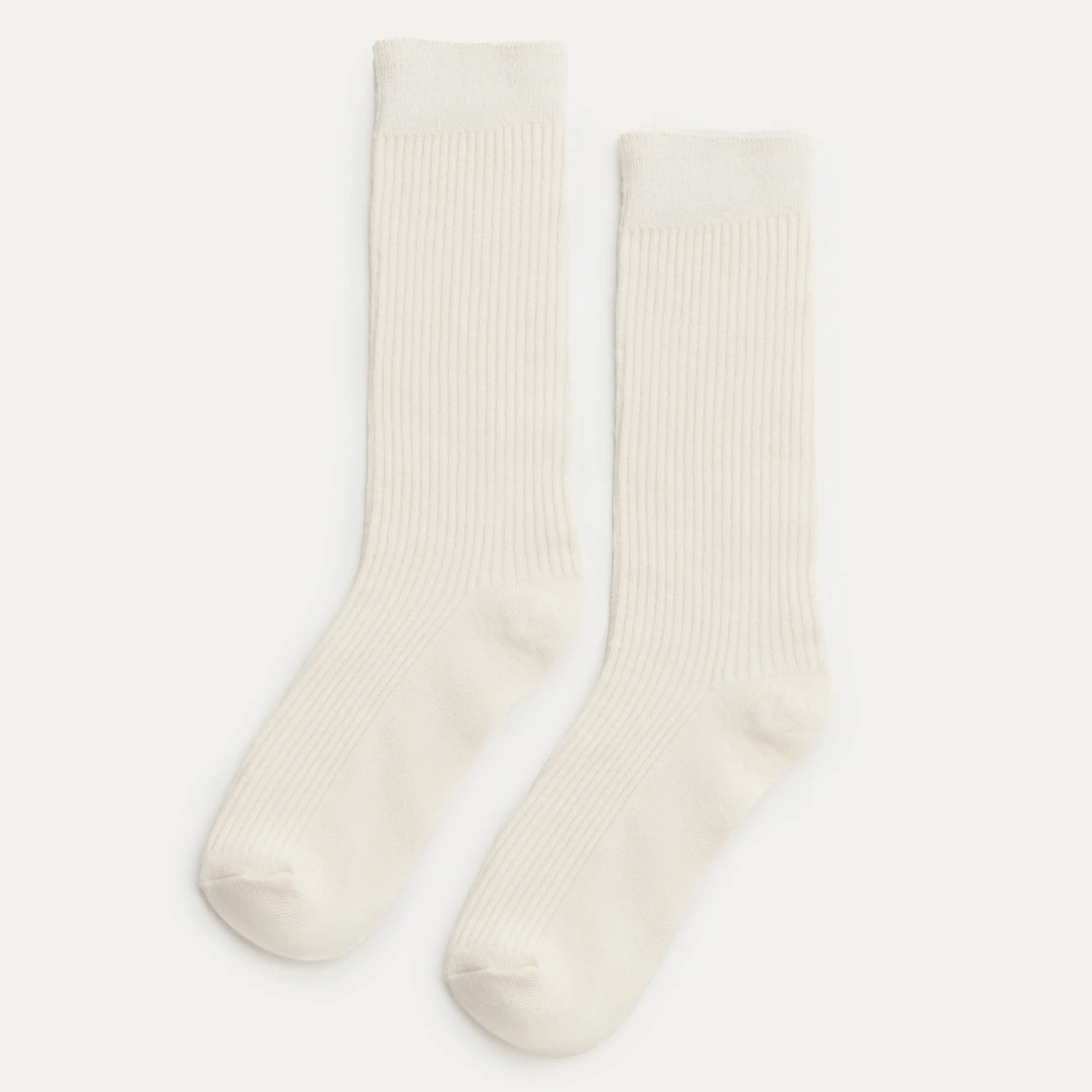 Women's socks, size 36-38, ribbed, bamboo / polyester, milk, Heddy