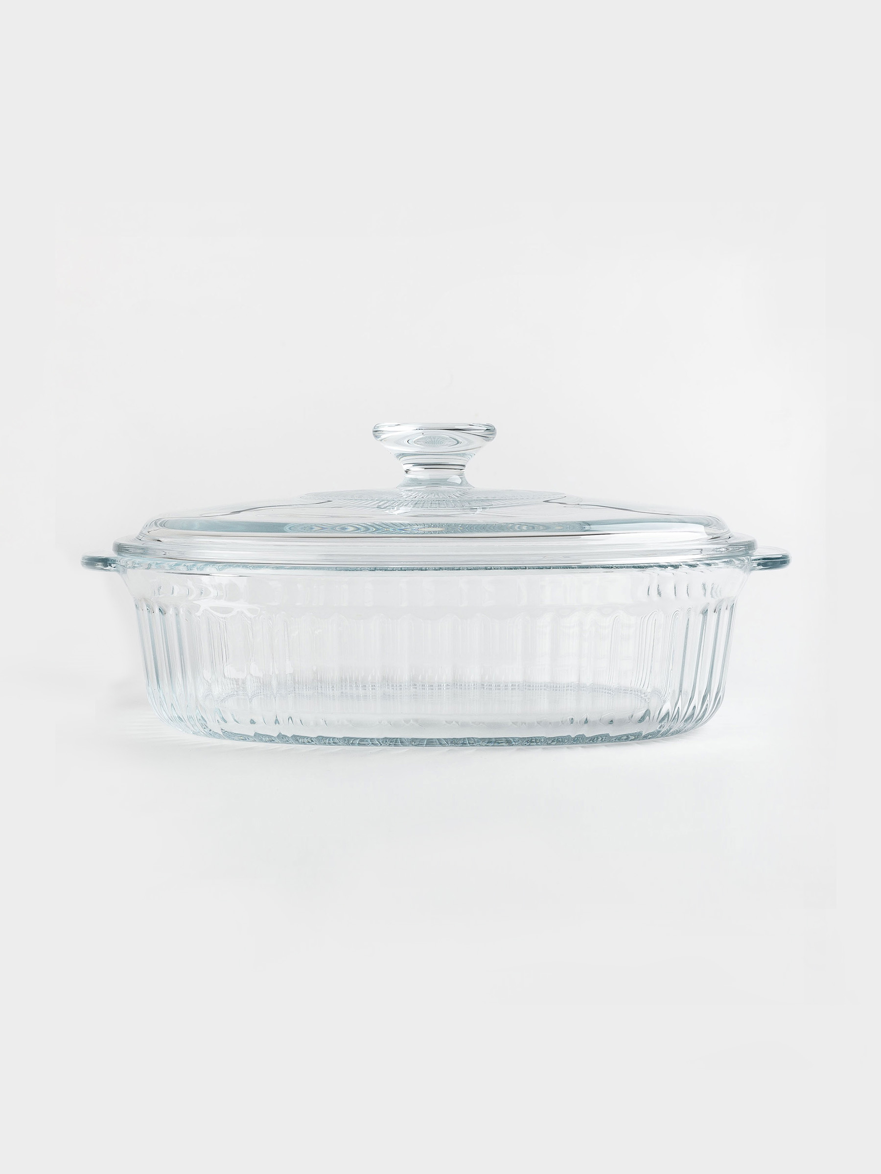 Baking dish, 27x19 cm, 1.8 L, with lid, glass T, Oval, Cook ribbed, image-5