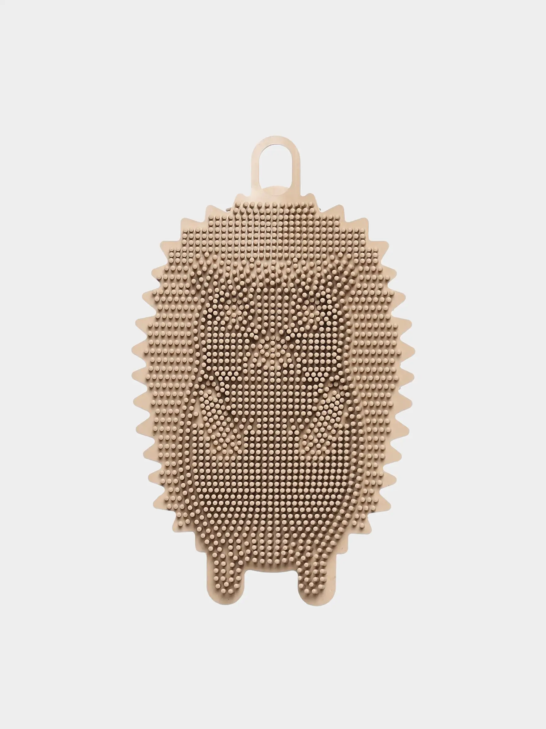 Dish washing sponge, 13 cm, Silicone, Beige, Hedgehog, Manny