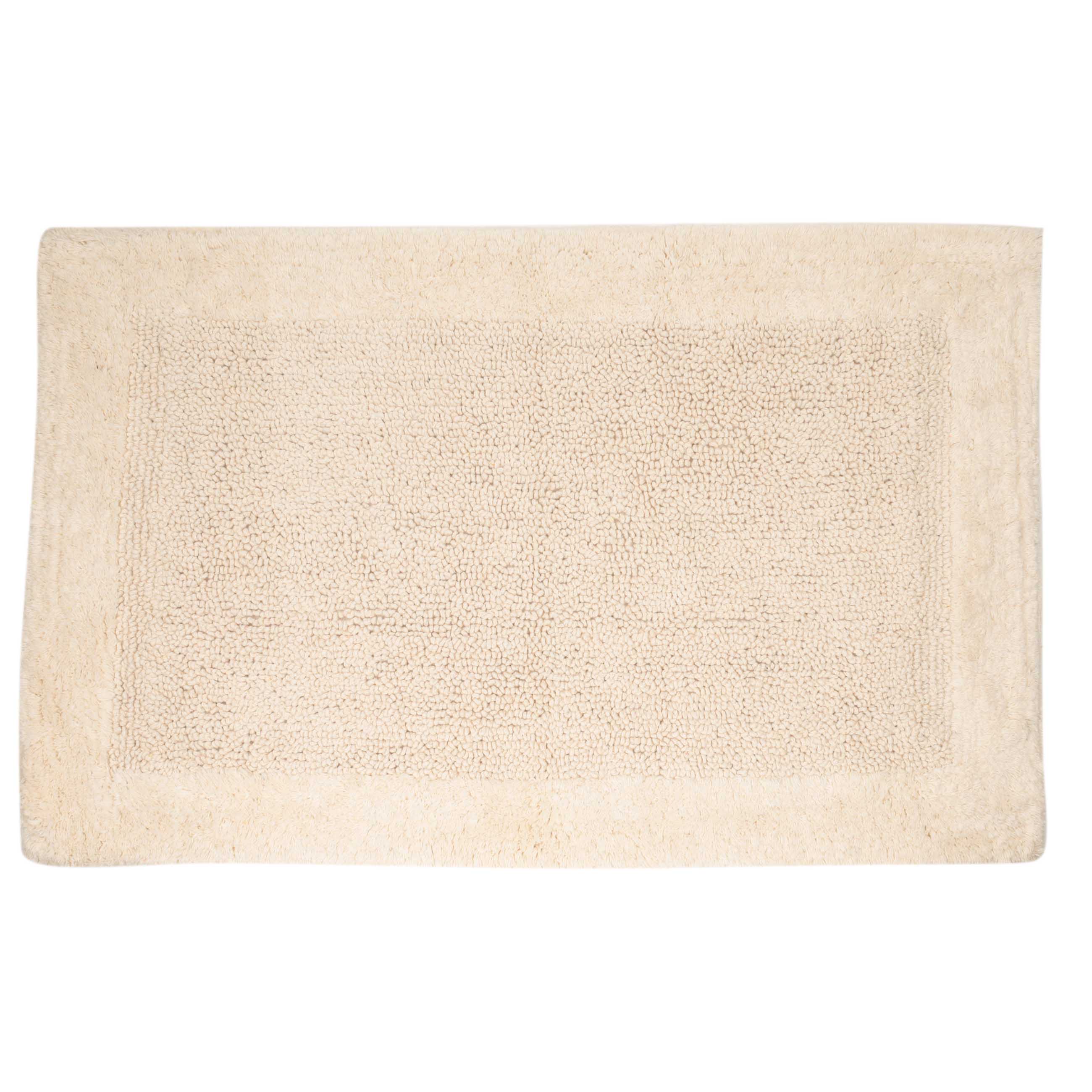 Bathroom mat, 40x60 / 50x80 cm, 2 pcs, Anti-slip, Cotton, Milk, Metric, image-1
