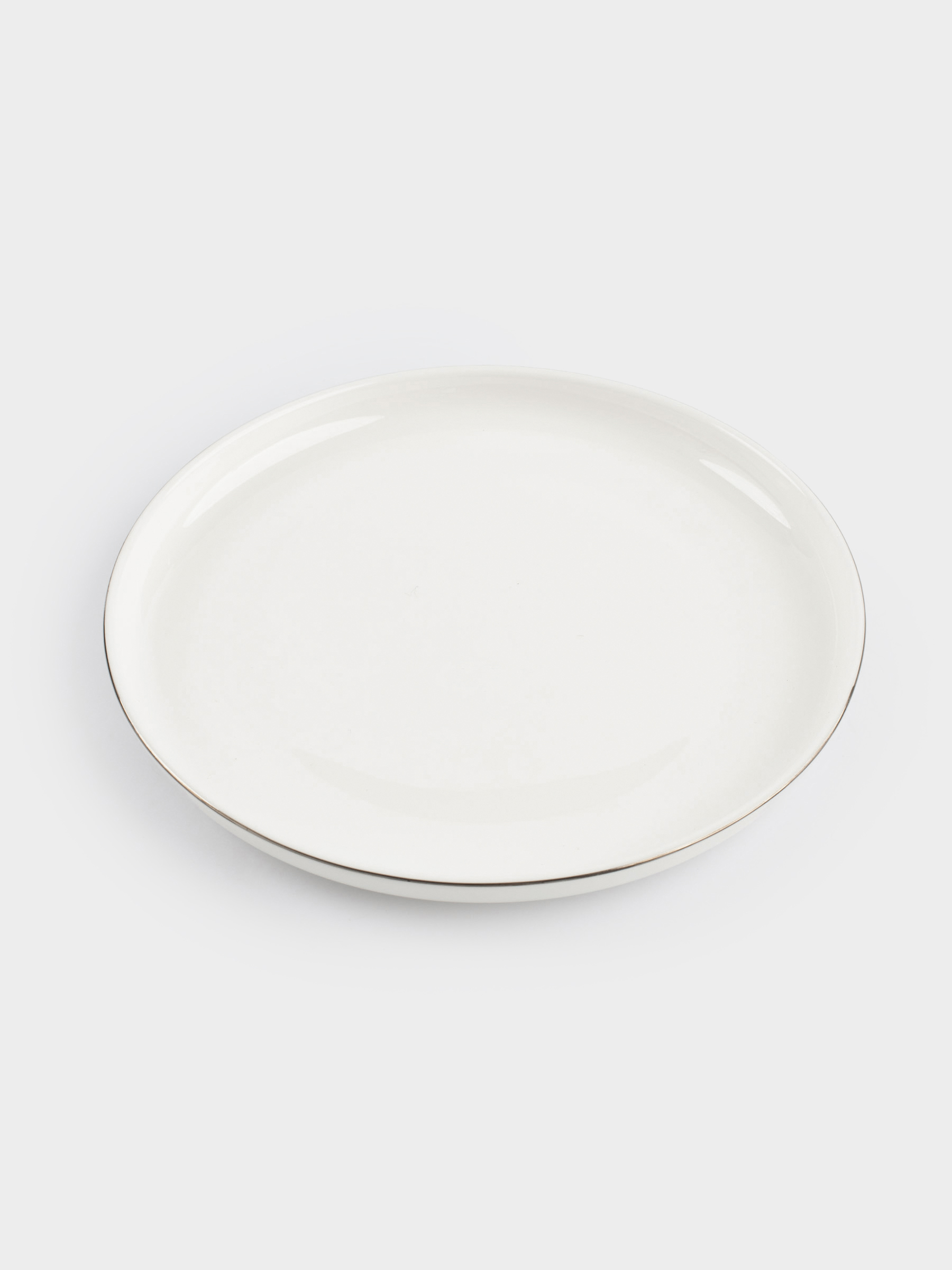 Dessert plate, 20 cm, 2 pcs, porcelain F, white, Ideal silver, image-1