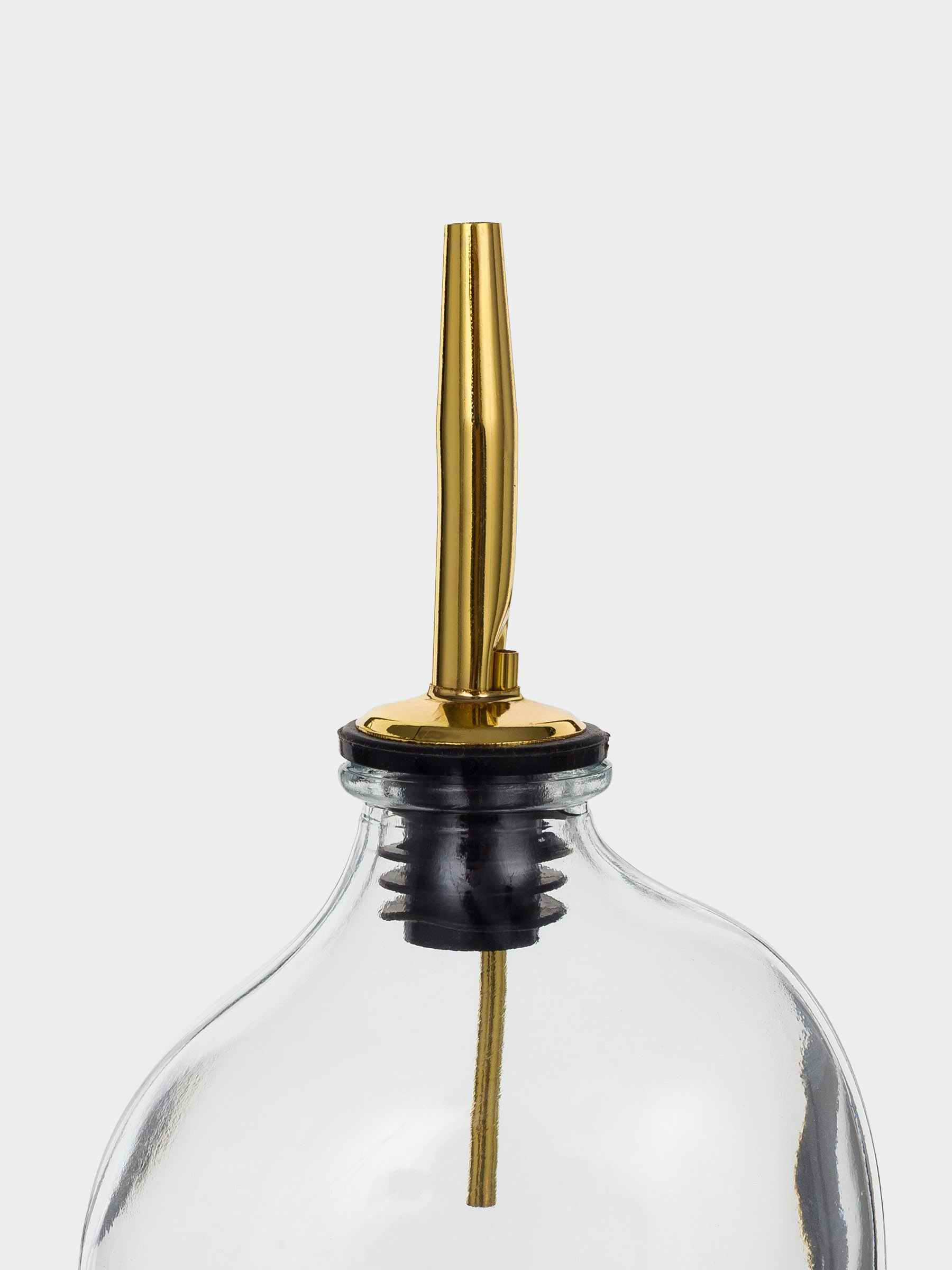 Oil or vinegar bottle, 250 ml, with dispenser, glass / metal, Classic gold, image-4
