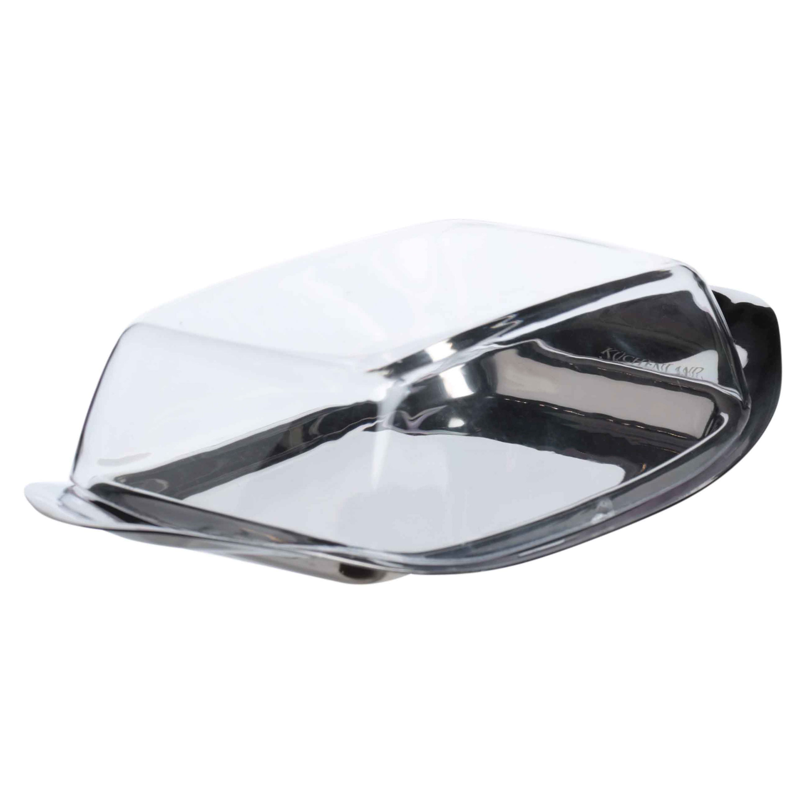 Butter dish, 22 cm, steel / plastic, rectangular, Classic