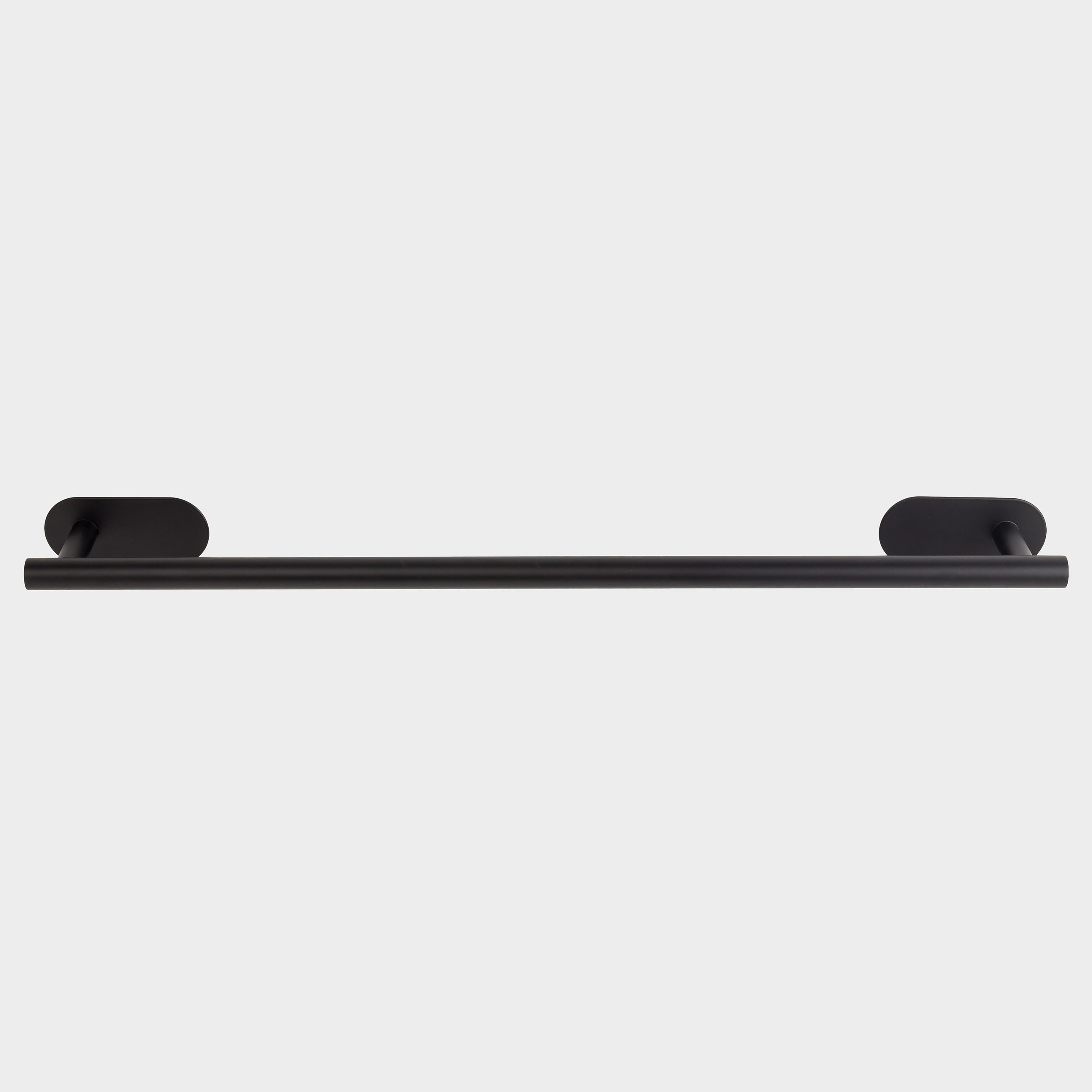 Towel holder, 50 cm, wall-mounted, with Velcro, steel, black, Total black, image-0