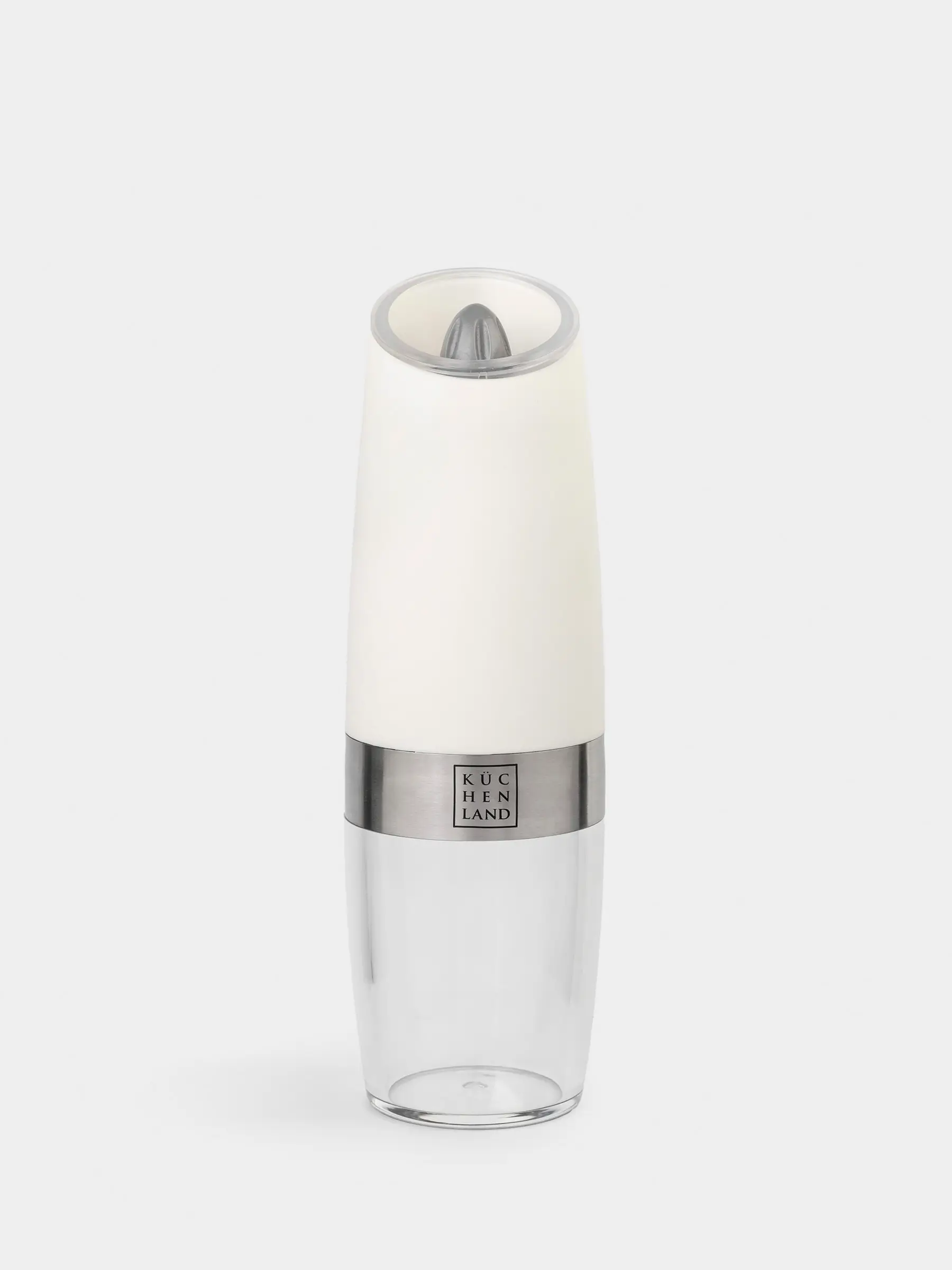 Spice mill, 20 cm, Gravity, Plastic / Acrylic, LED W, White, Spicy