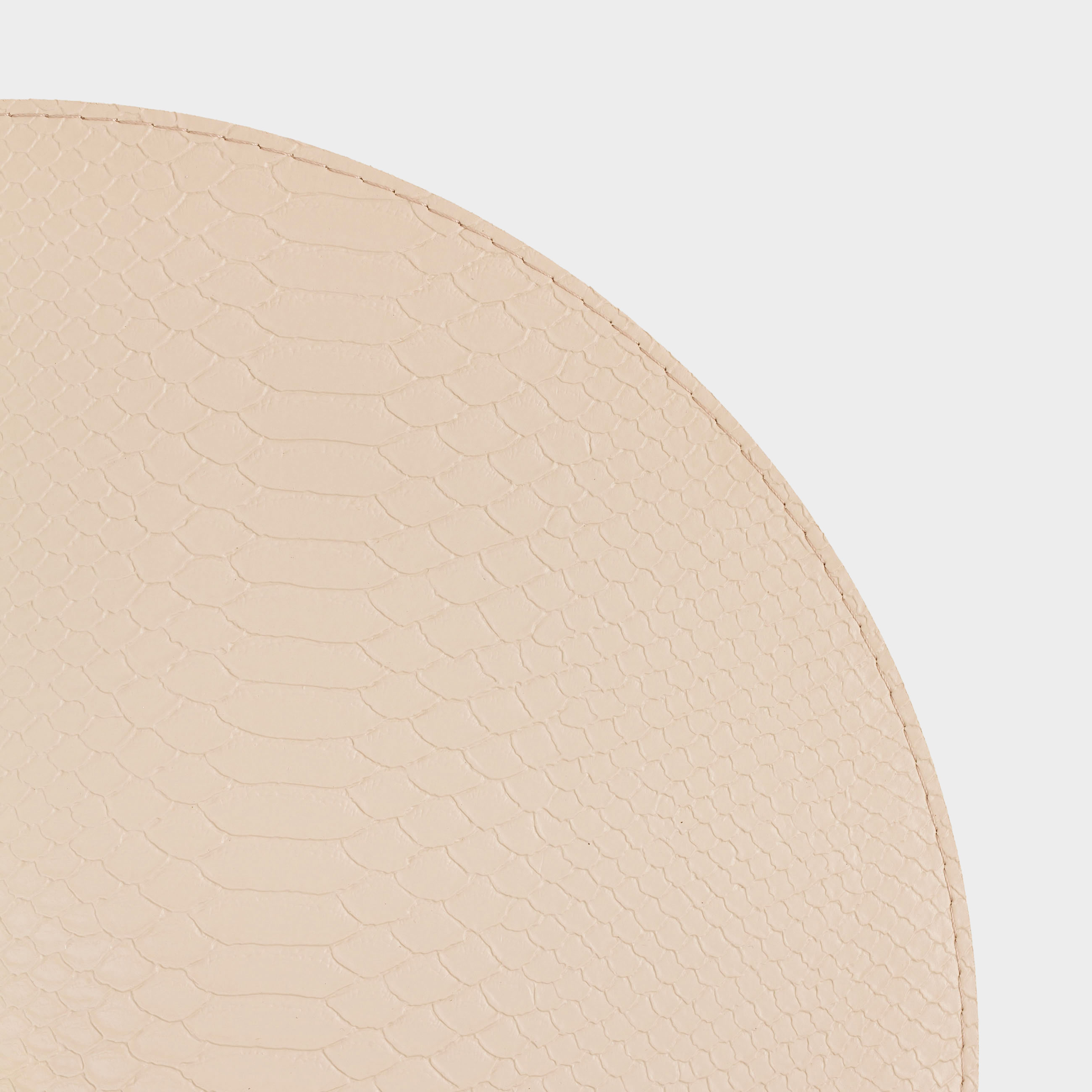 Placemat, 38 cm, polyurethane, round, beige, Snake scales, Rock