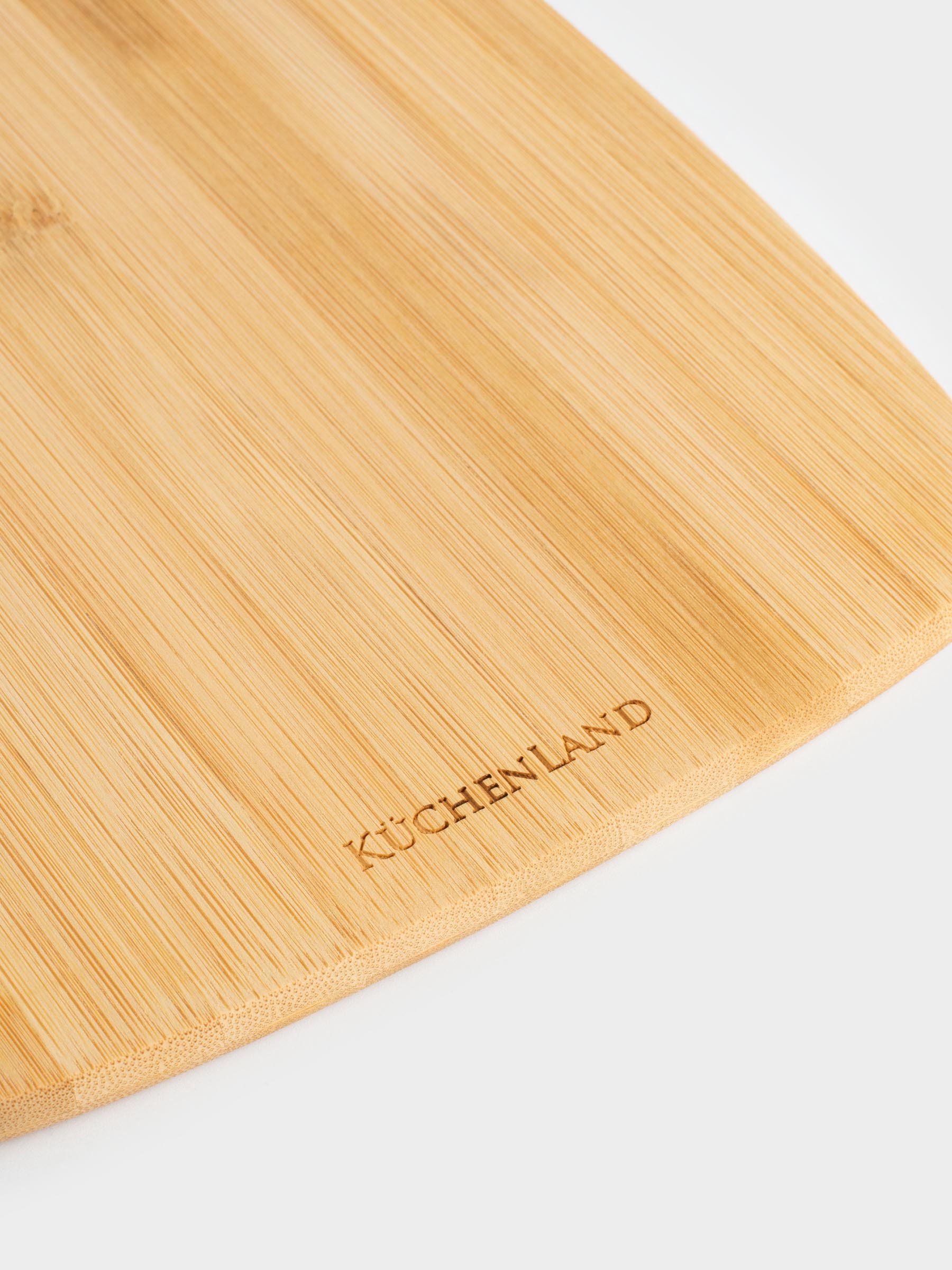 Cutting board, 30х22 cm, rectangular, rounded, bamboo, Bamboo, image-3
