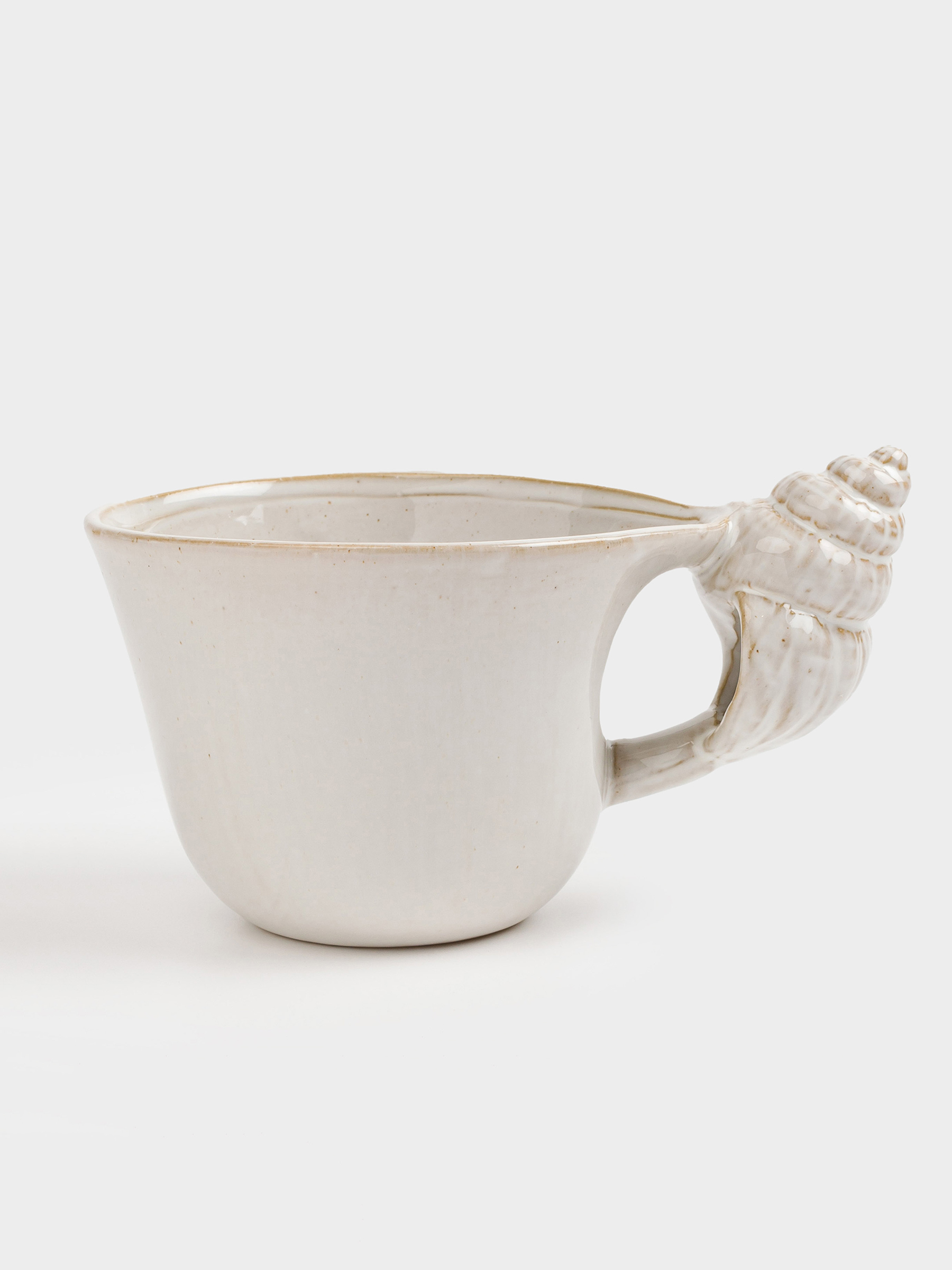 Mug, 400 ml, porcelain P, beige-milk, Shell, Paradise island, image-1