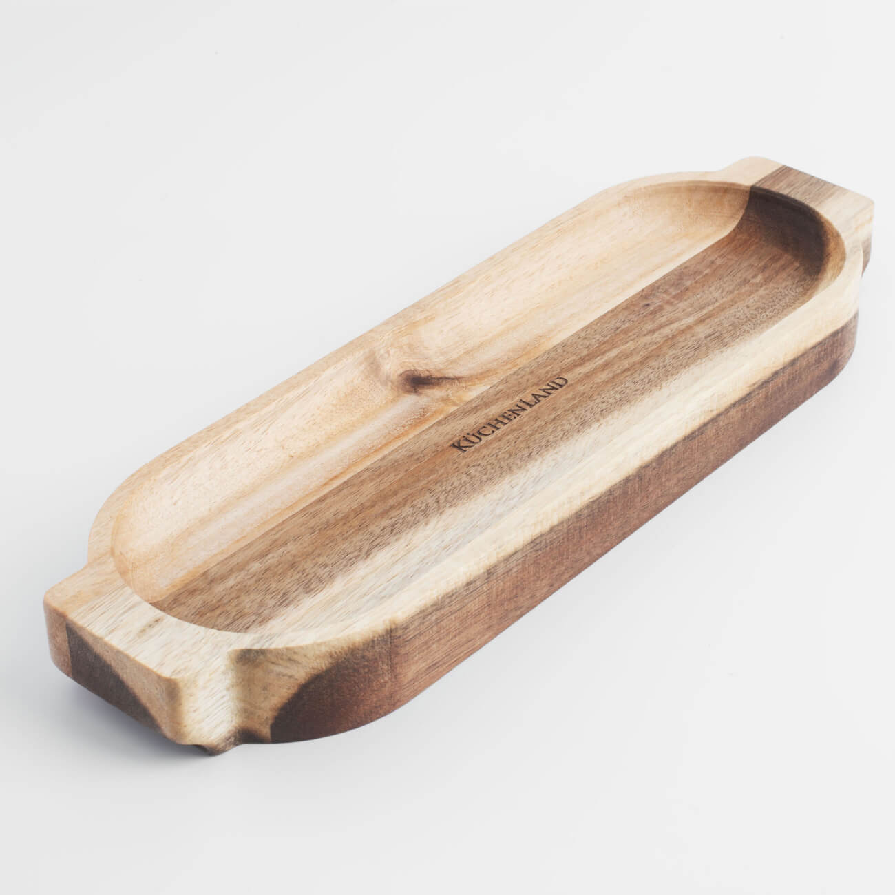 Serving dish, 35x11 cm, with handles, wood, Noble tree 