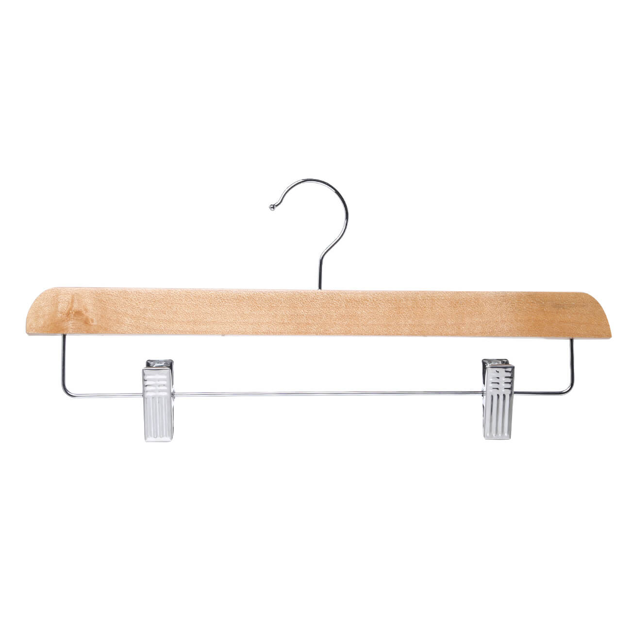 Hanger for trousers/skirts, 36 cm, 2 pcs, with clips, wood, natural, Eco life
