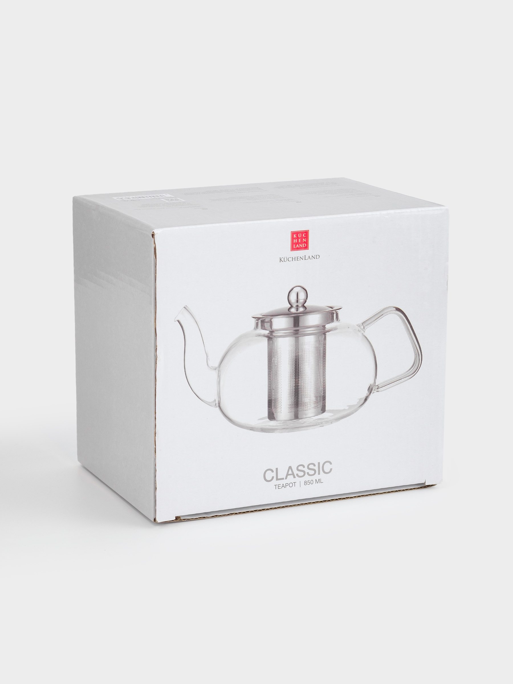 Teapot, 850 ml, B/steel glass, Classic, image-5