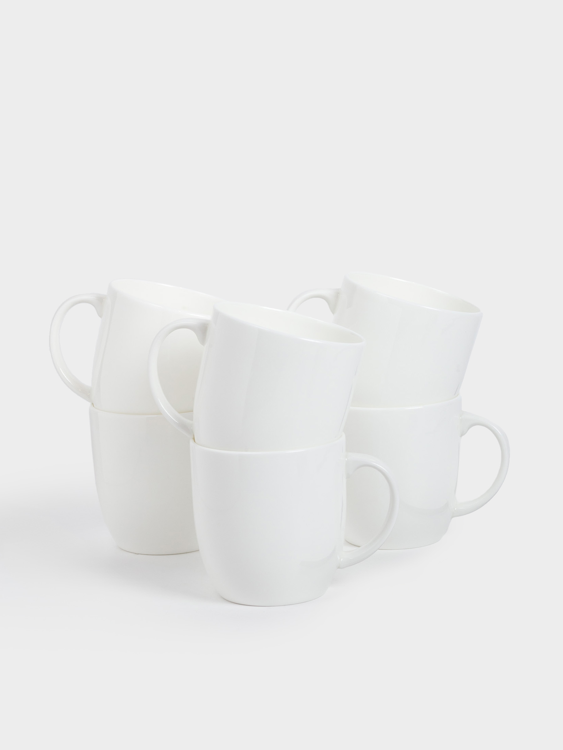 Mug, 370 ml, 6 pcs, porcelain F, white, Ideal white, image-0