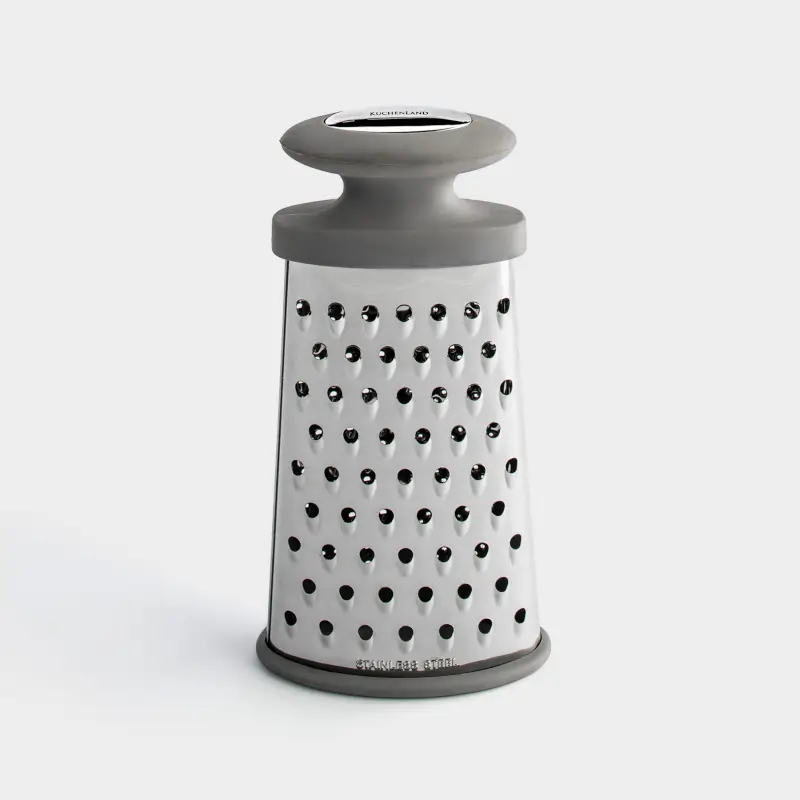 Grater, 15 cm, two-sided, steel / plastic, grey, Thin, image-0