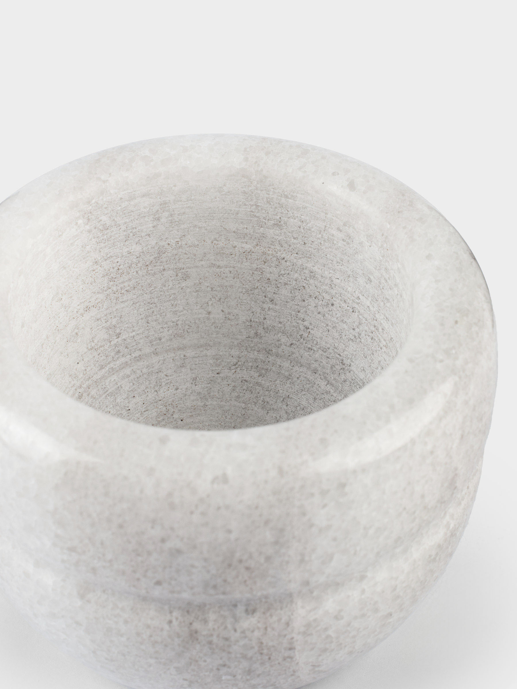 Spice mortar, 10 cm, with pestle, Marble, White, Stripe, Marble, image-6