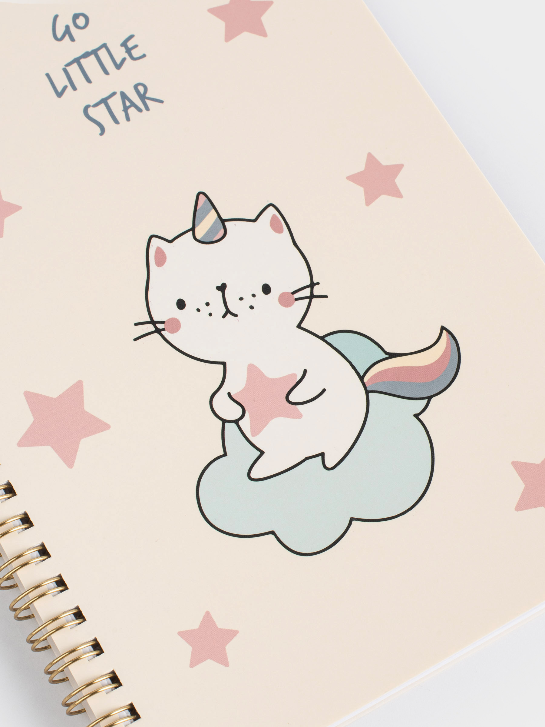 Notepad for notes, 15x20 cm, 80 l, on rings, PVC, Cat-unicorn, Cat-unicorn, image-4