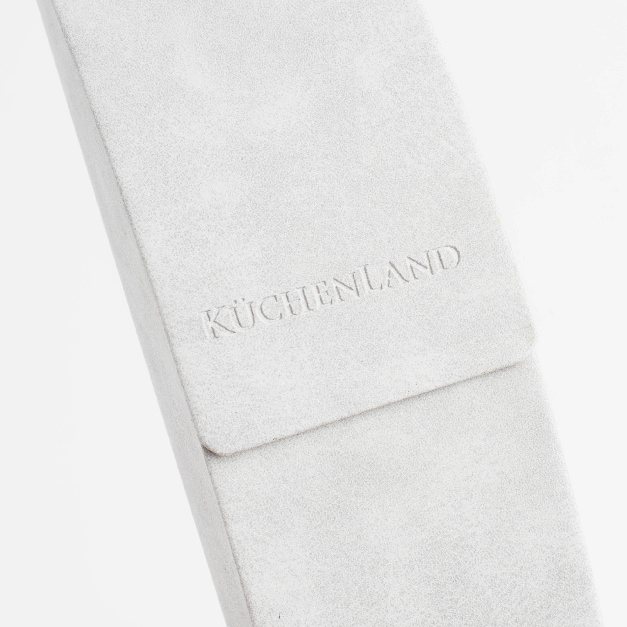 Eyeglass case, 15x5 cm, polyurethane, light grey, Rock