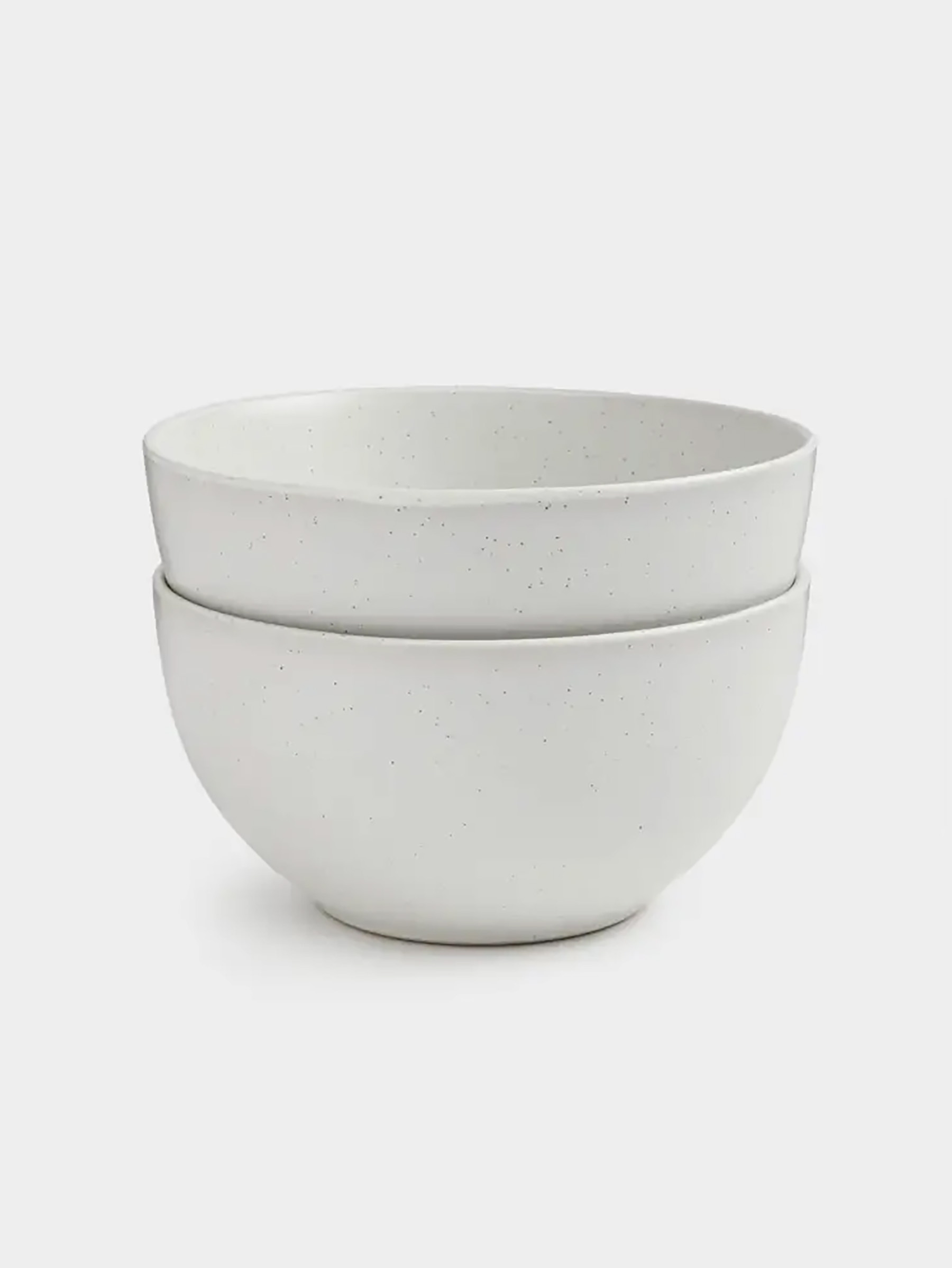 Soup plate, 14x7 cm, 2 pcs, ceramic, milk, speckled, Particle, image-1