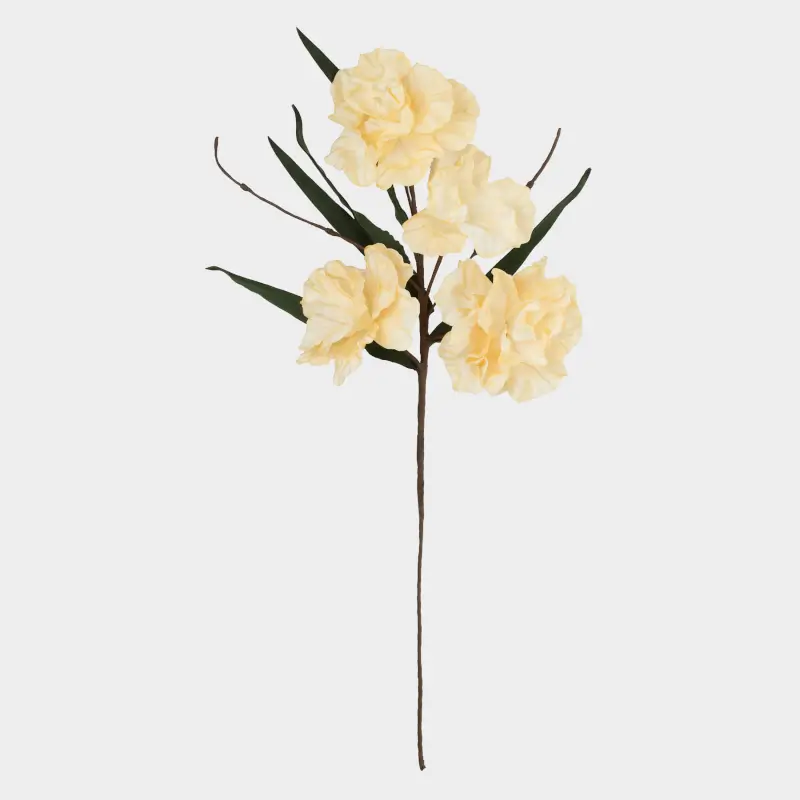 Decorative branch, 1 m, plastic / foam, Cream peonies, Flower garden