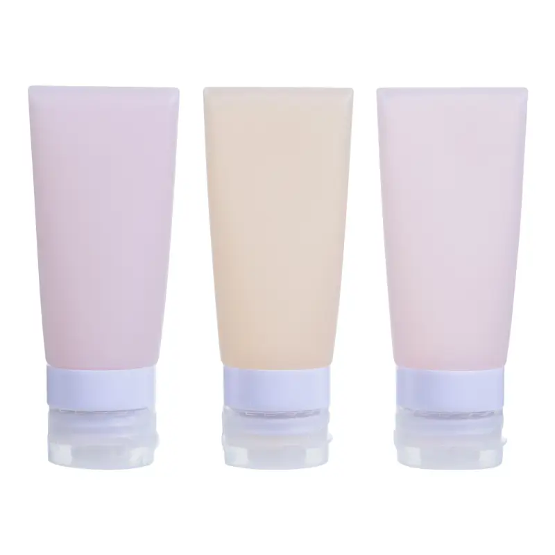 Travel bottle set, 3 pcs, tubes, in cosmetic bag, silicone, Travel color ,image-0