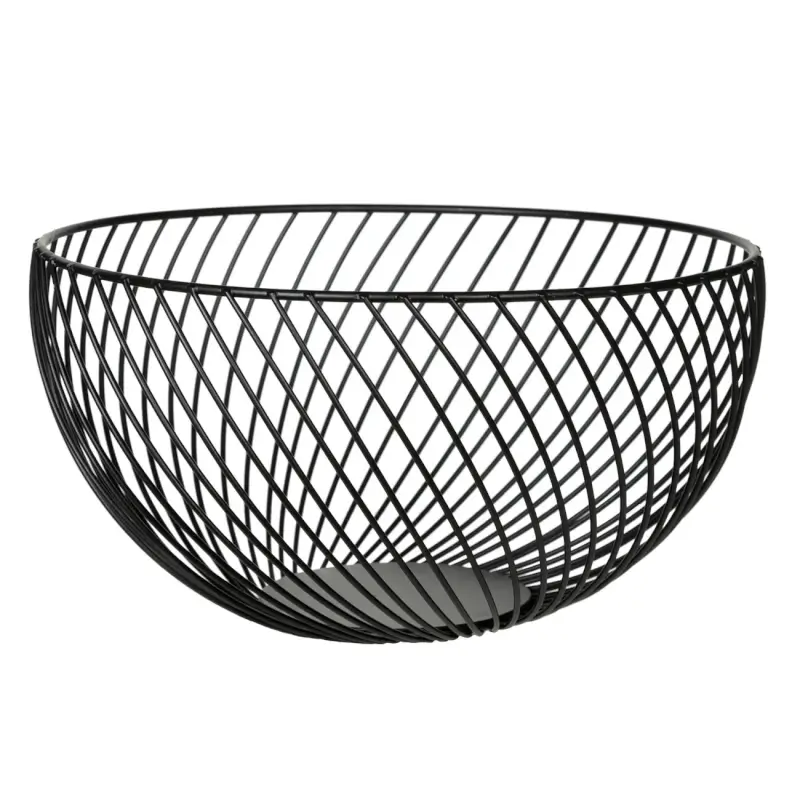 Fruit basket, 26 cm, metal, black, Twist black ,image-0