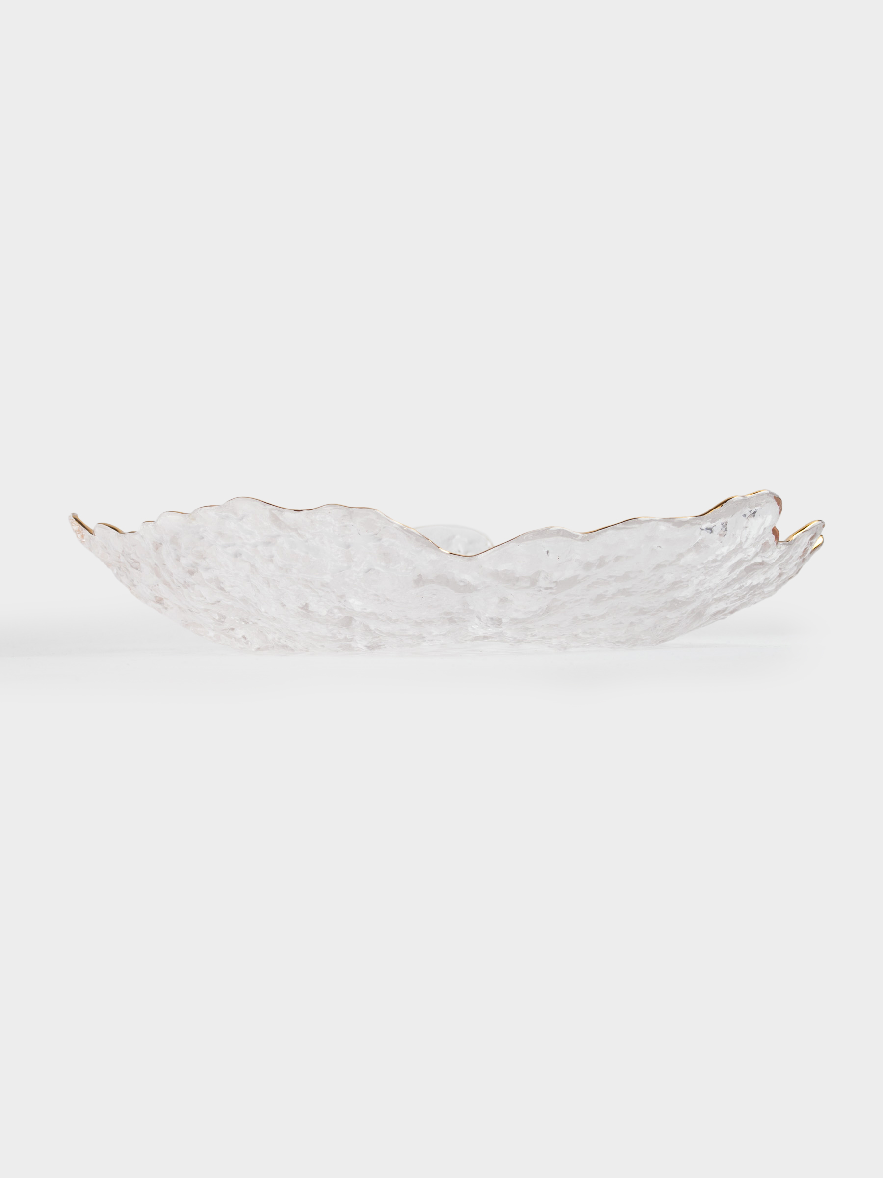 Dish, 25 cm, glass, with golden edging, Nautilus gold, image-3