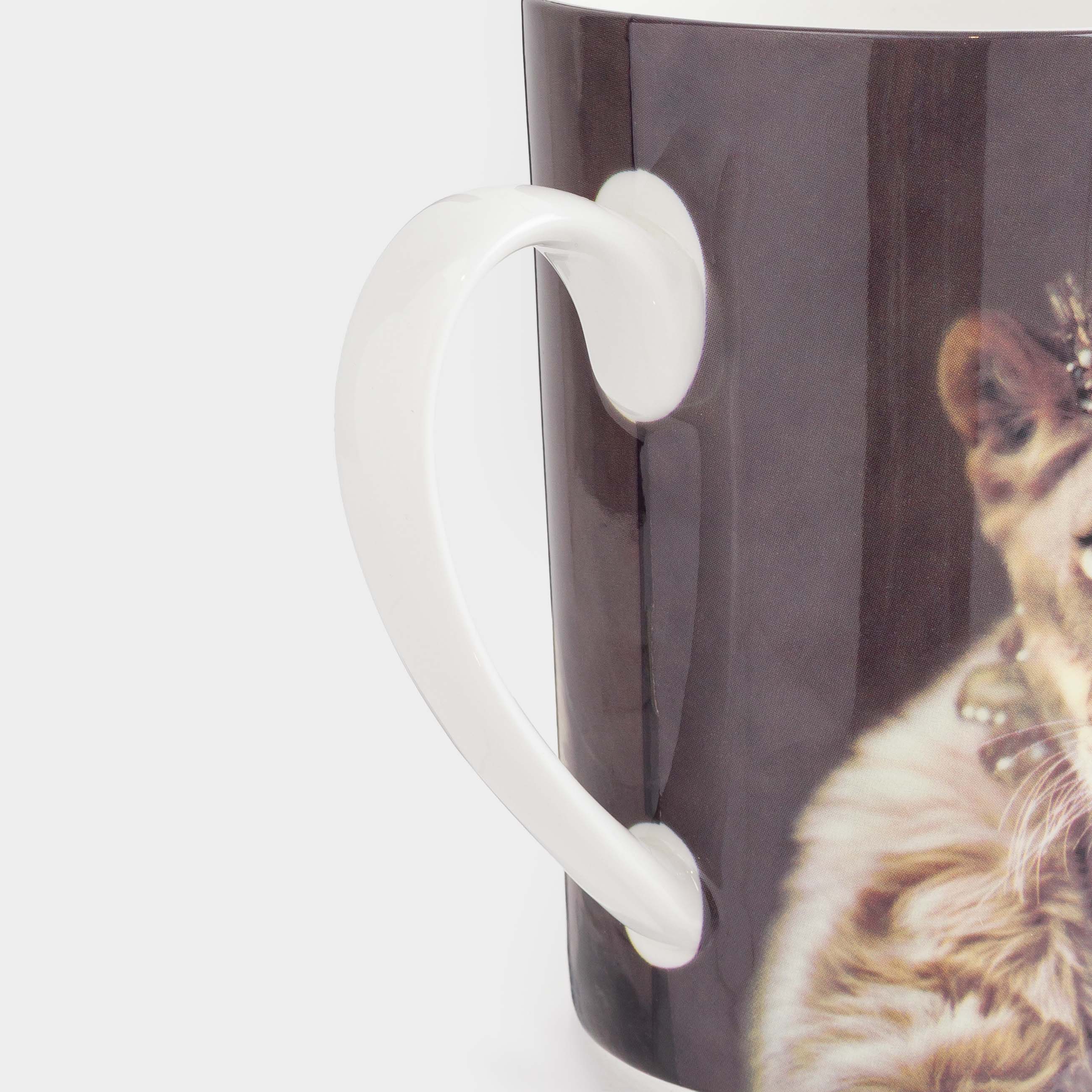 Mug, 450 ml, porcelain F, color, Lioness, Brutal style, image-3