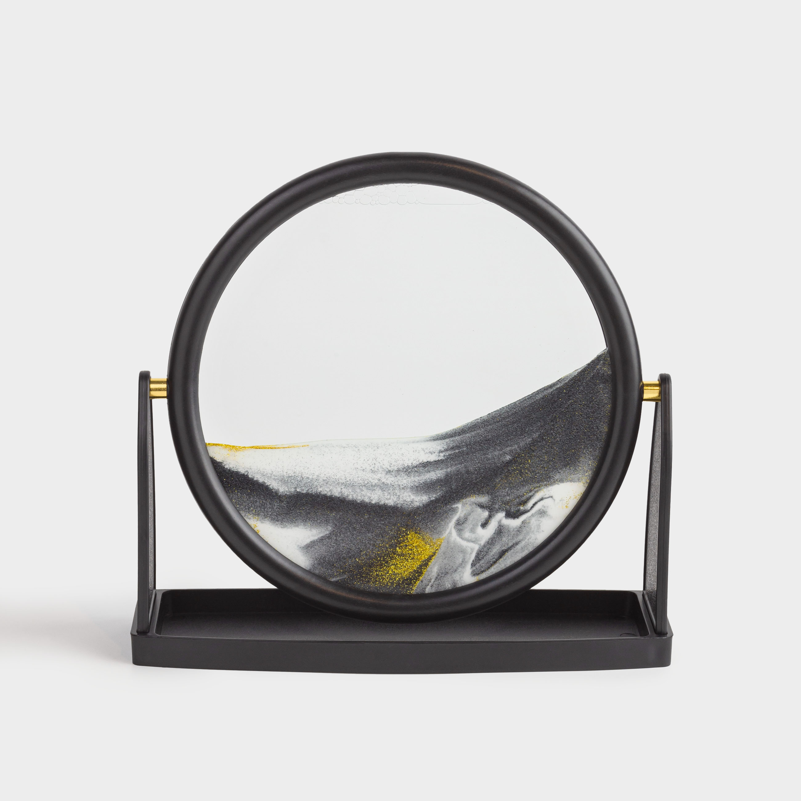 Sand painting, 25x24 cm, on a stand, glass / plastic, Sand time
